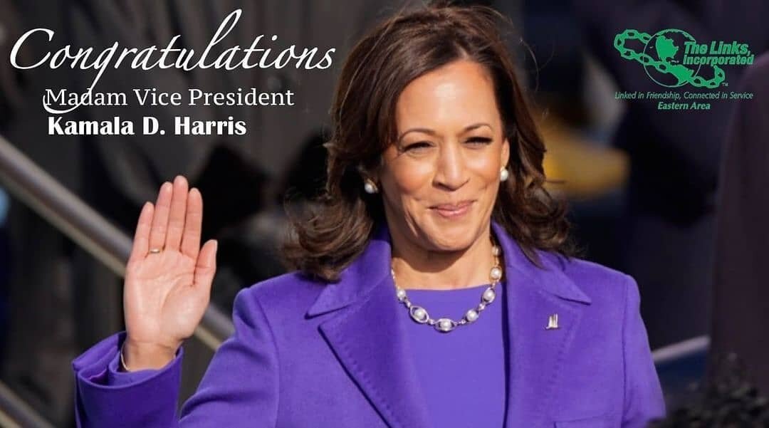 The Metro (DC) Chapter of the Links Incorporated joins with our sisters around the globe in congratulating our Honorary Link member, Madam Vice President Kamala D. Harris on her historic rise. Well done!  #metrodclinksinc #linkedinfriendship #connect