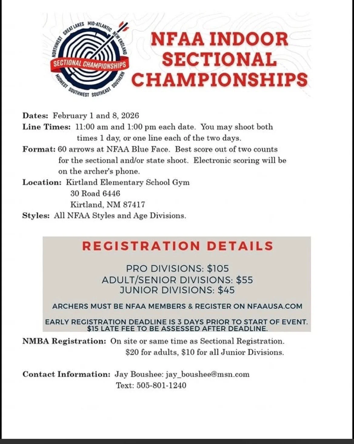 Day 2 - NFAA Indoor Sectional Championships