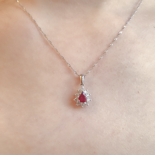 Teardrop Ruby Pendant — Lovélle Jewellery