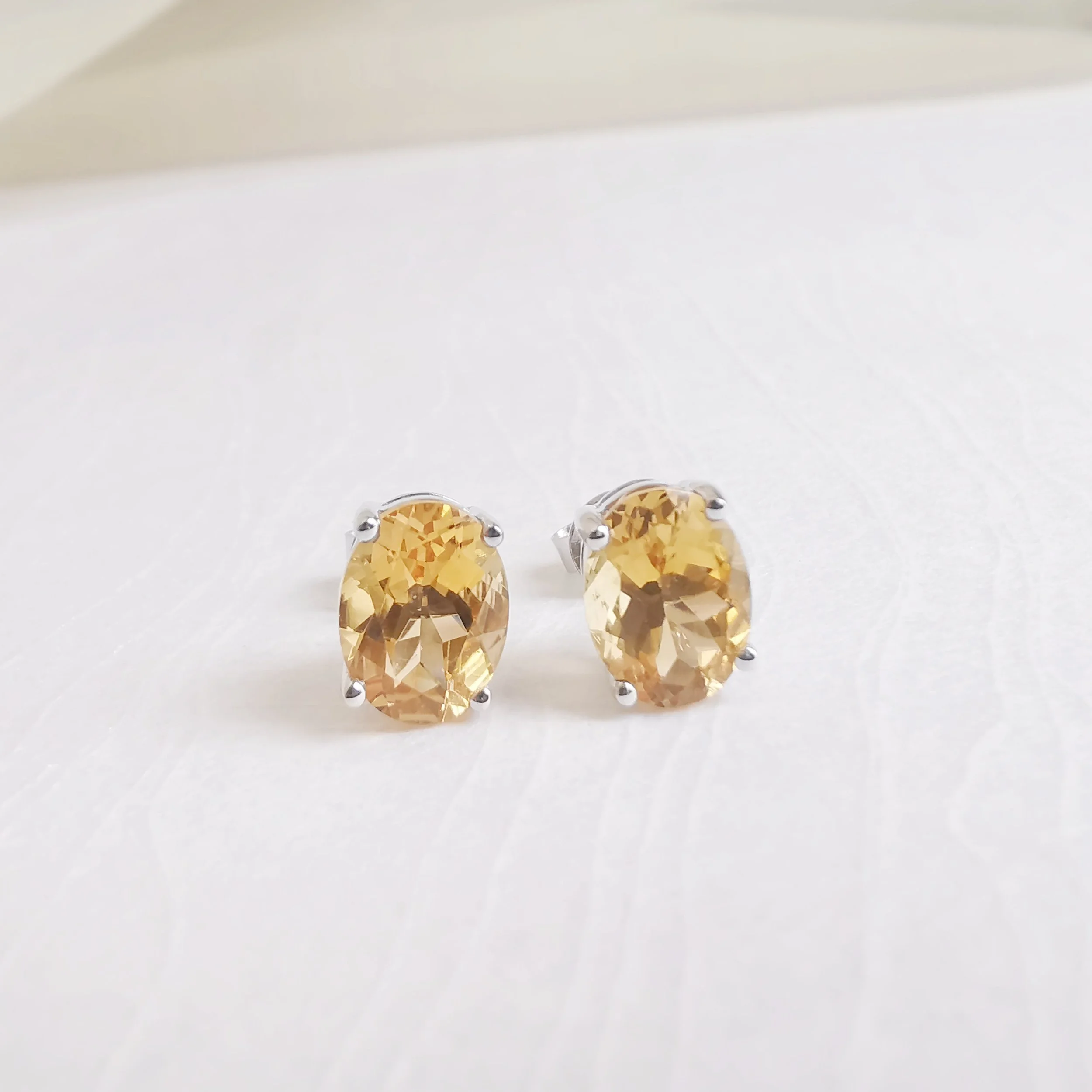 Venus Citrine Studs
