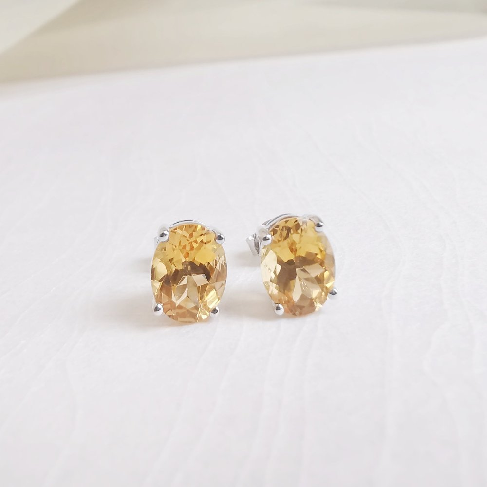 Venus Citrine Studs  Lovlle Jewellery