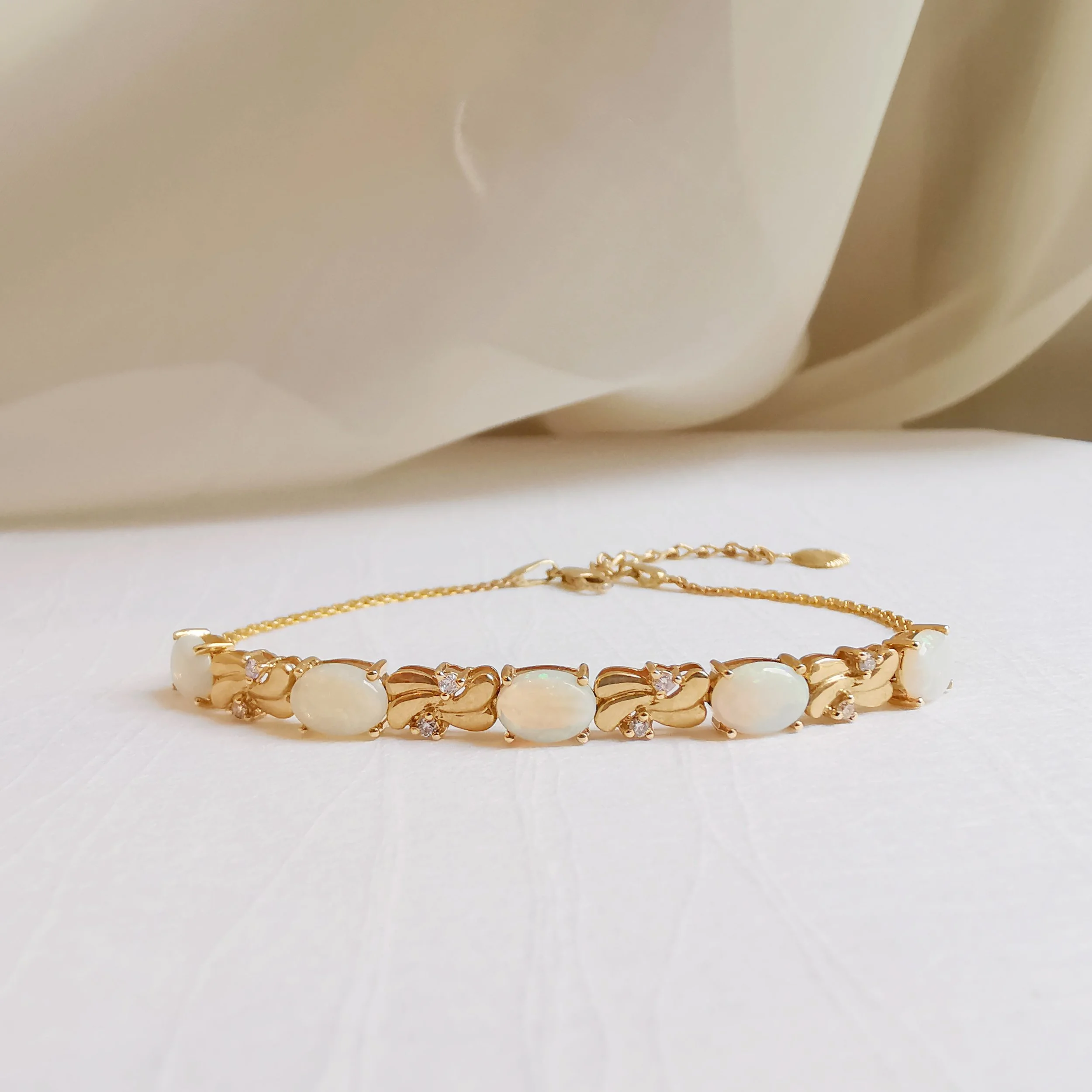 Antique Floral Opal Bracelet