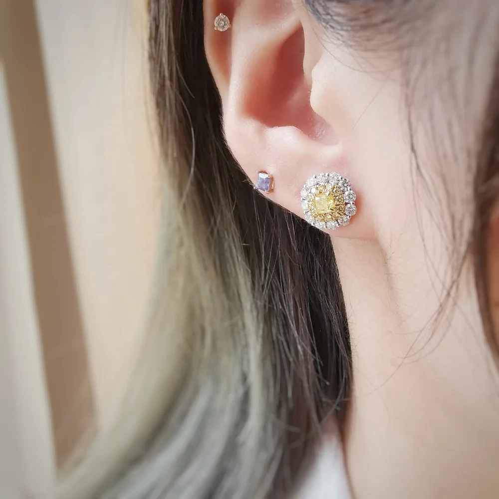 Fancy Yellow Diamond Earrings — Lovélle Jewellery