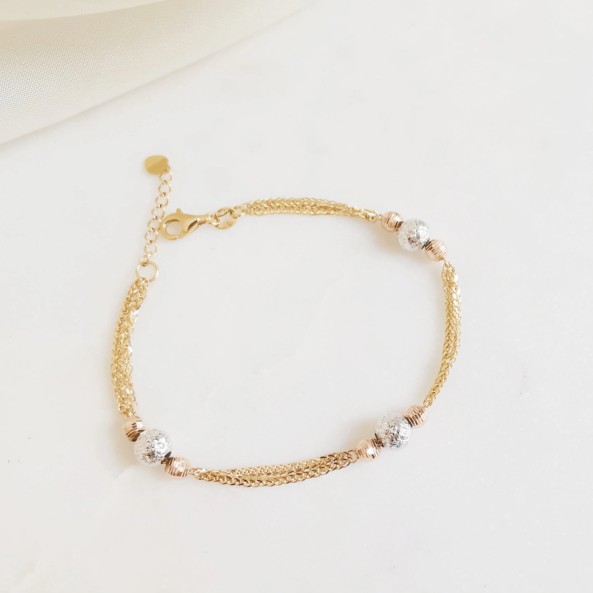 18K Penelope Gold Beaded Bracelet