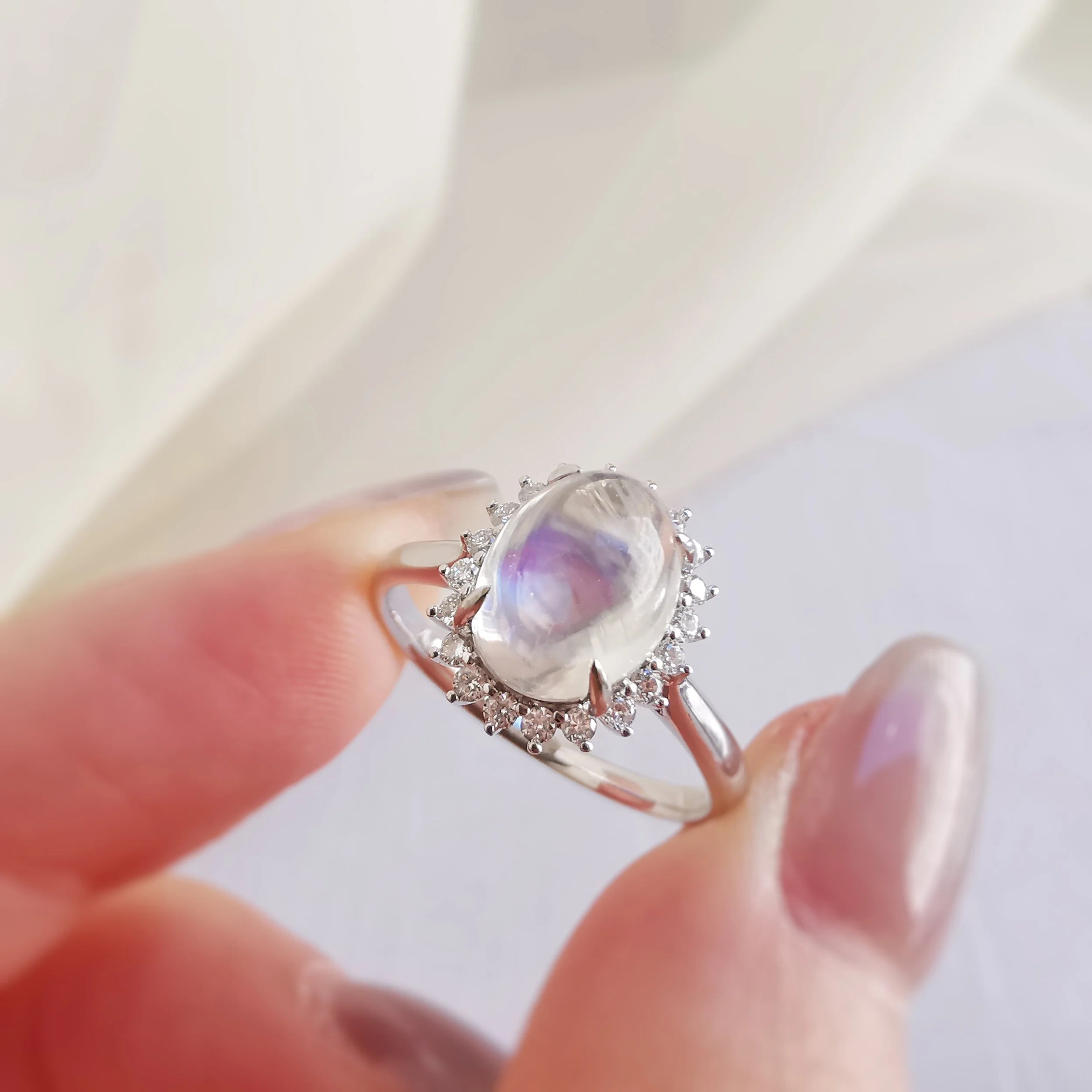 Twinkling Moonstone Ring