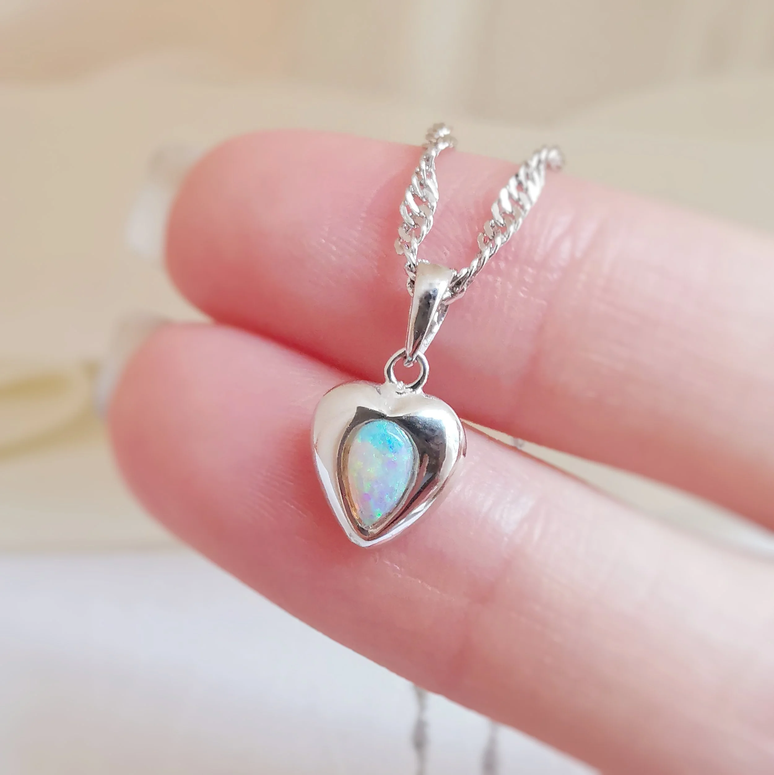 Hearts Opal Pendant