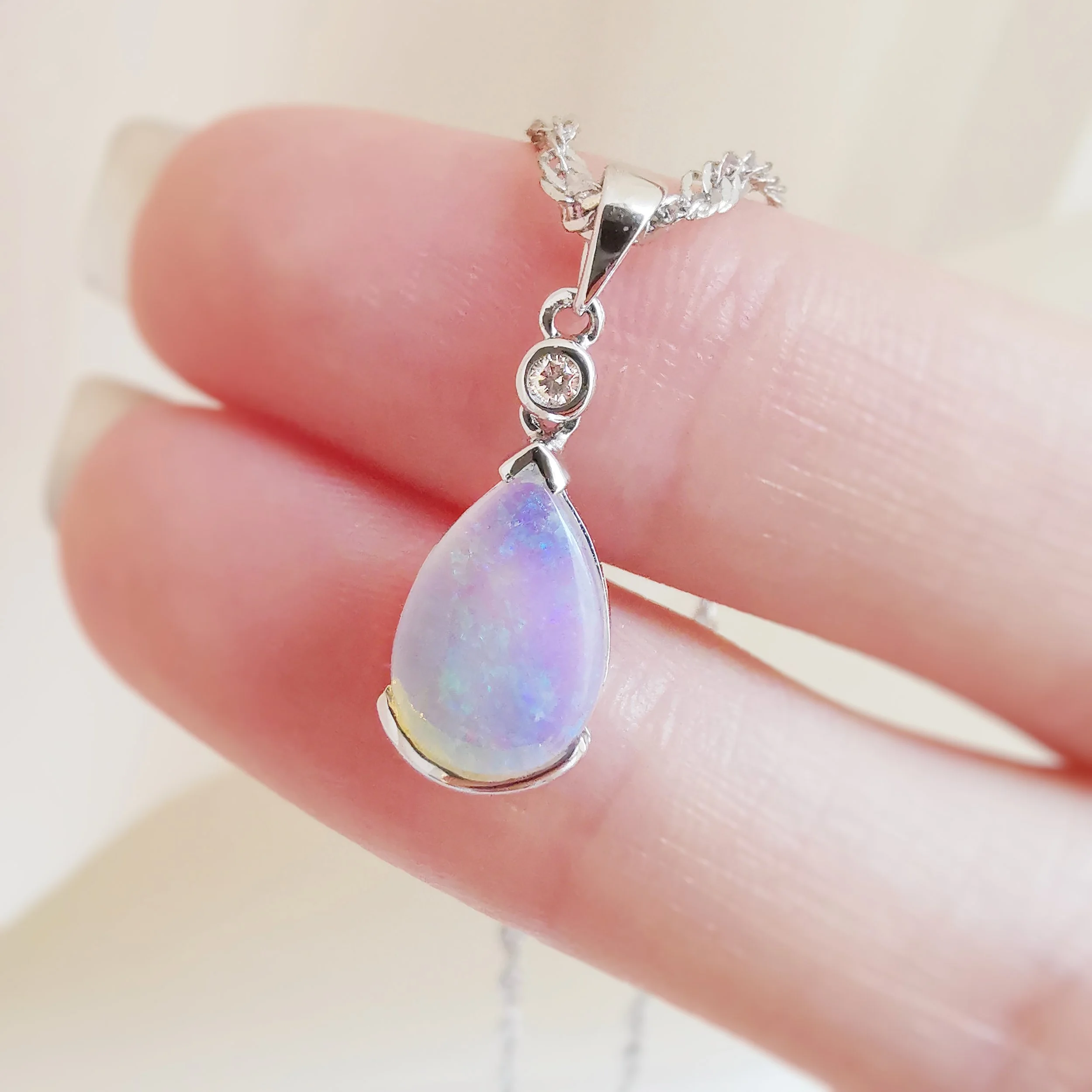 Raindrop Opal Pendant