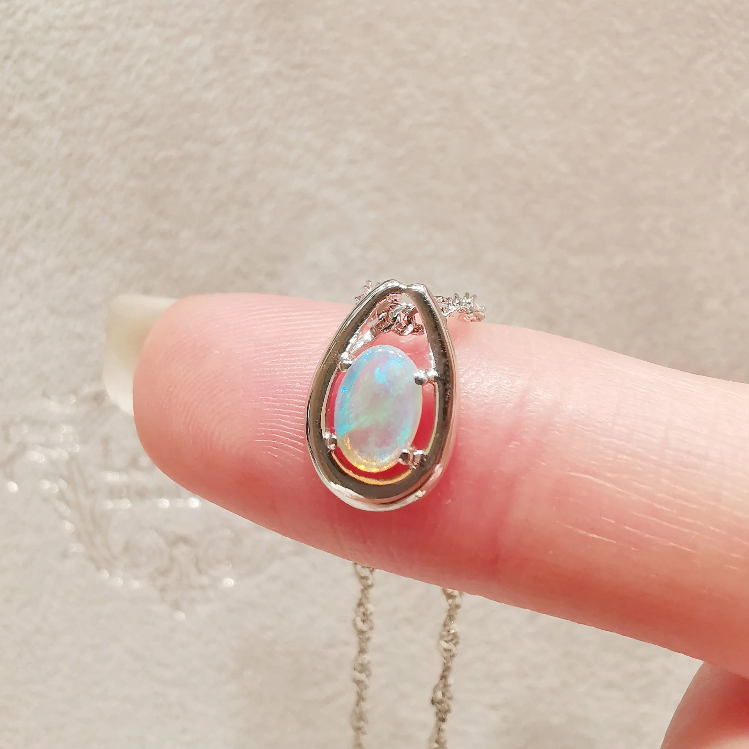 Opal Egg Pendant