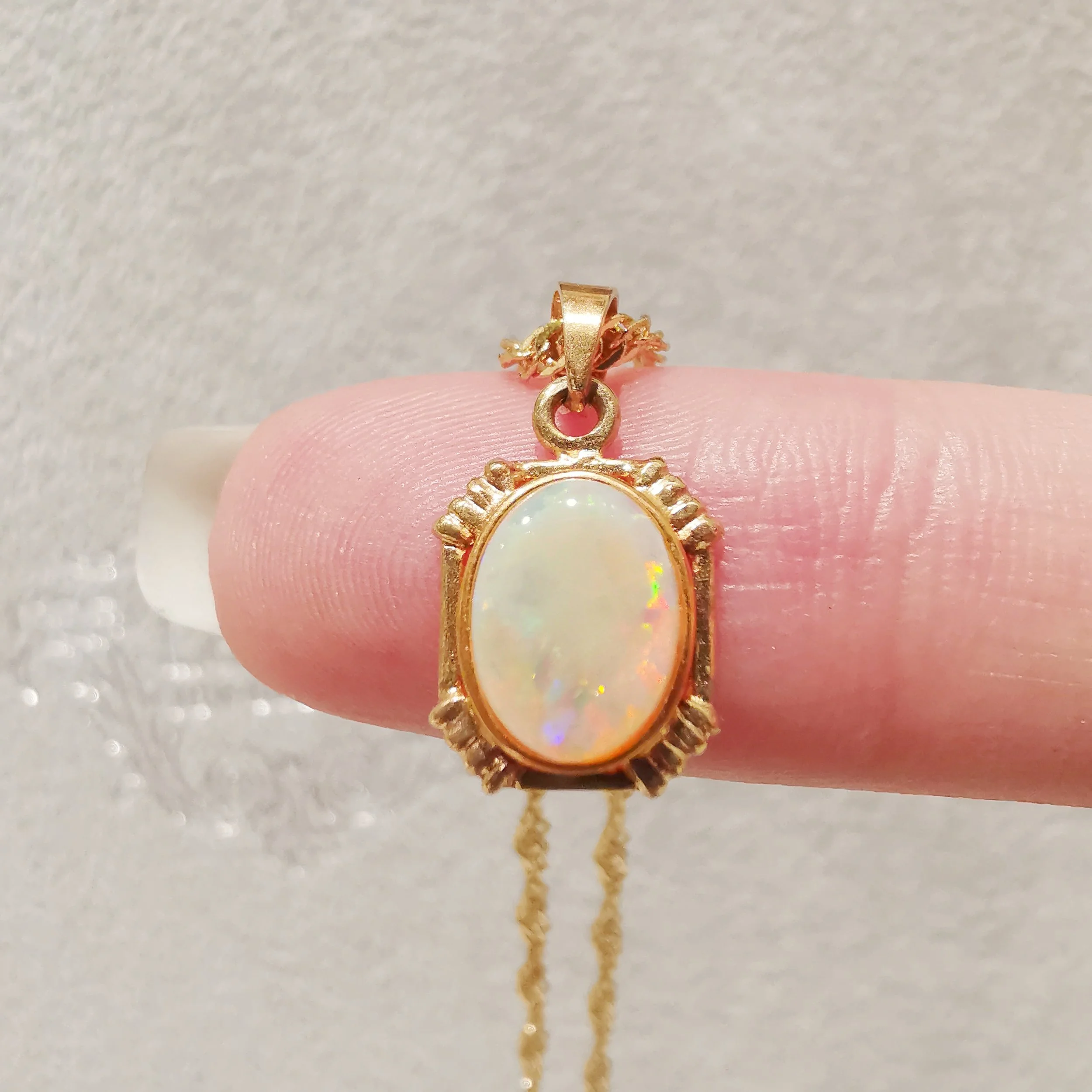 18k The Cosmos Opal Neckalce