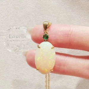 14K Tsavorite Opal Pendant 