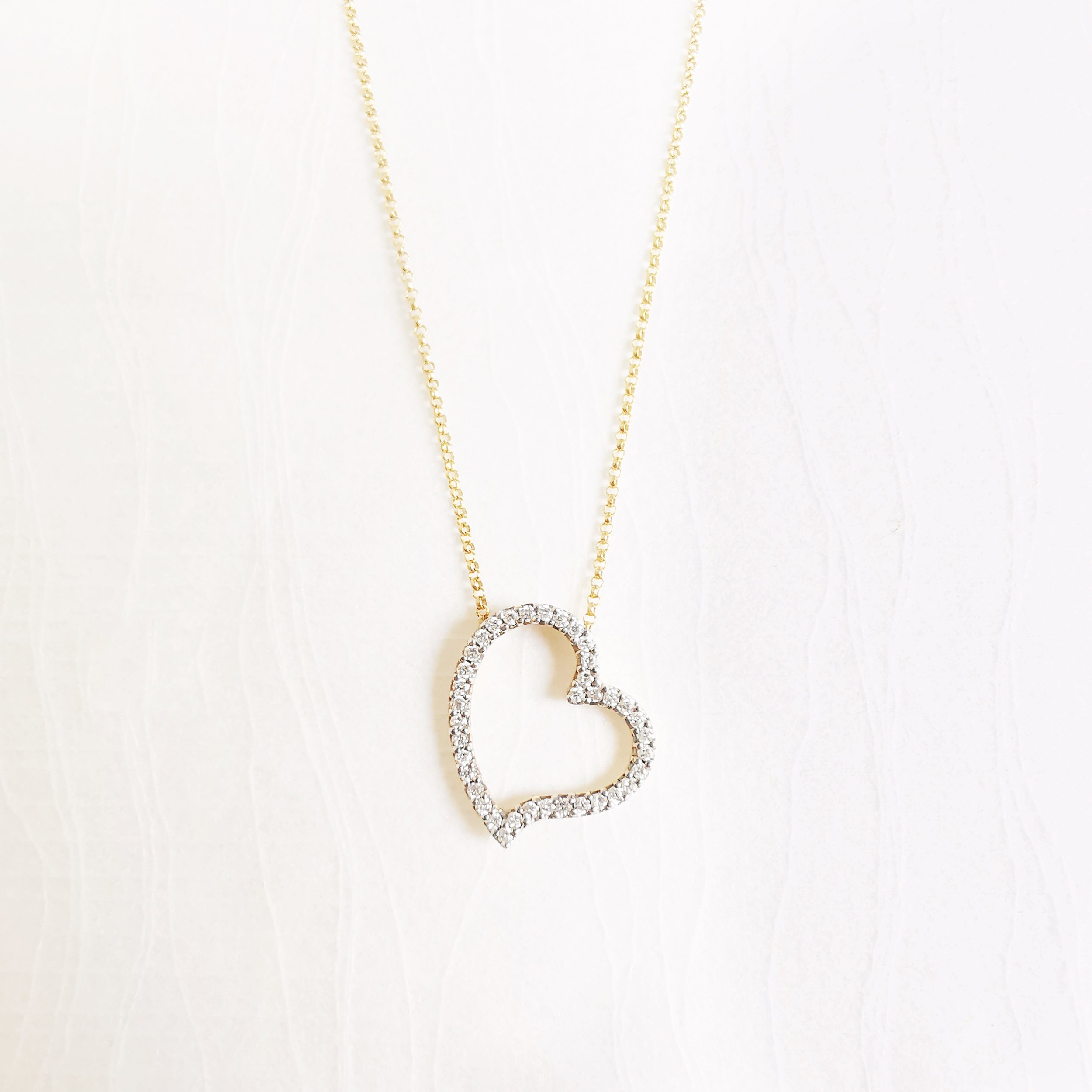Estate Happy Diamonds Heart Pendant - Underwoods Jewelers