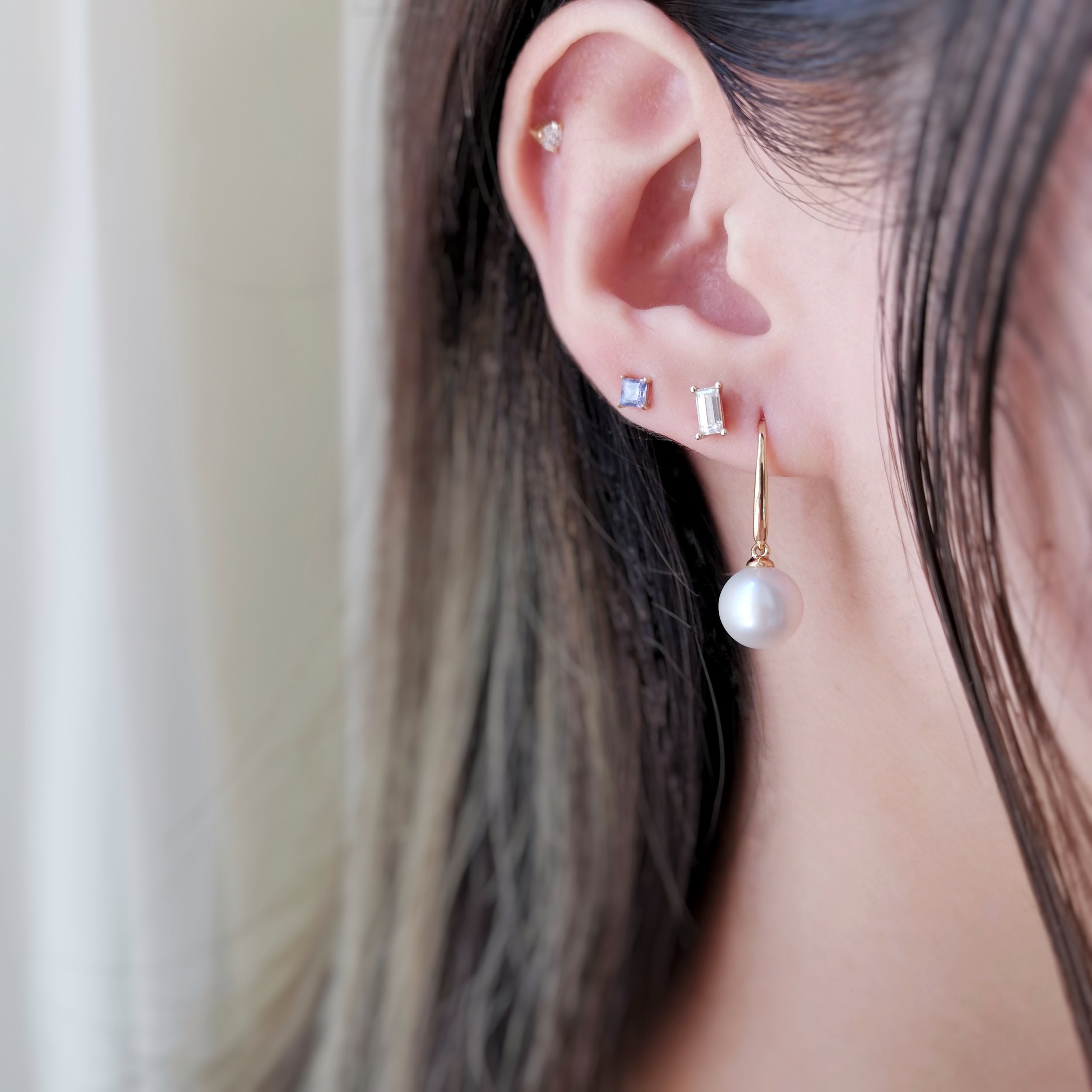 14K Basata Petite Baguette Moissanite Stud Earrings 5.jpeg
