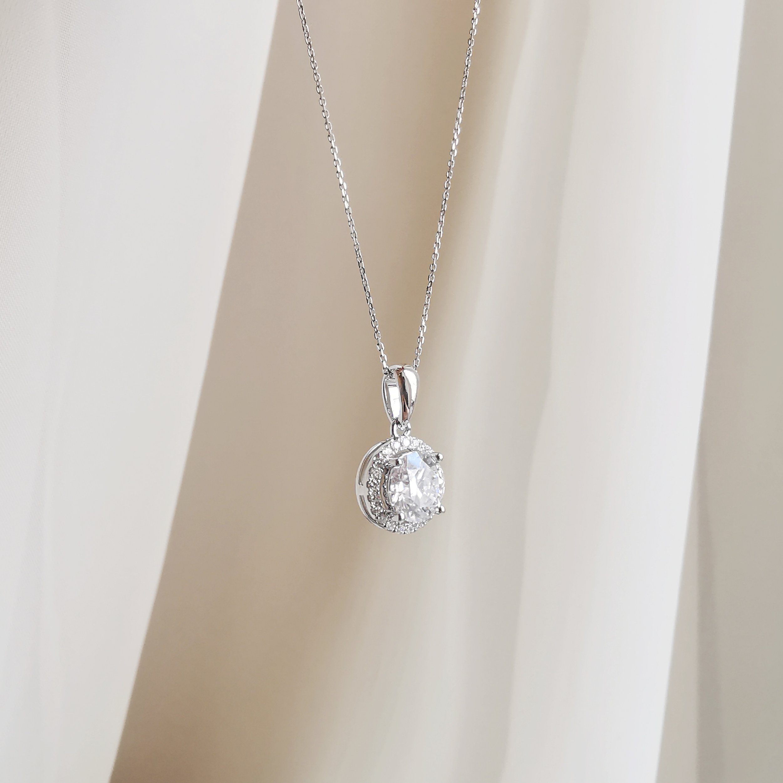 14K Briosca Round Moissanite Solitaire Pendant with Diamond 2.jpeg