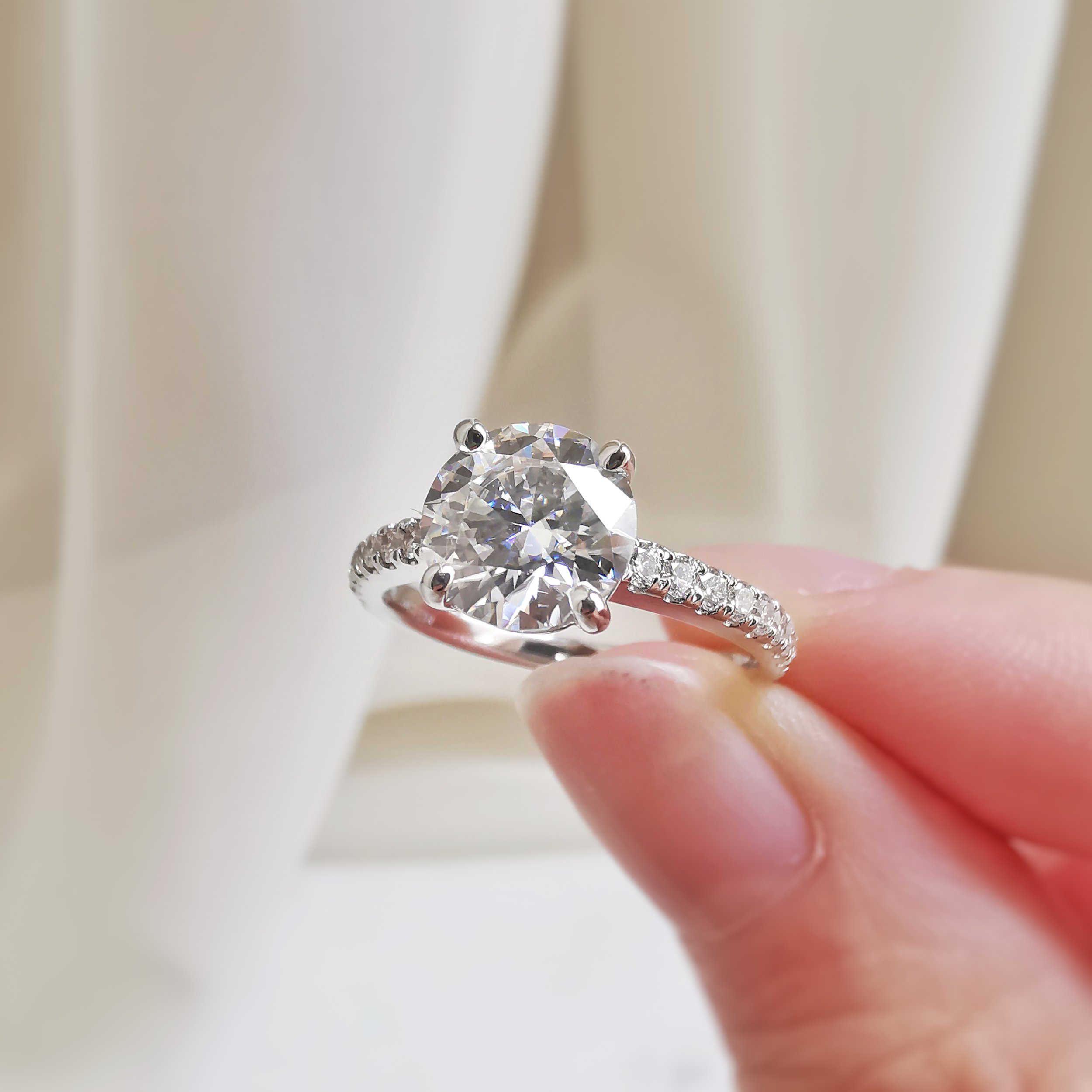 18K Angel’s Cradle Solitaire Moissanite Ring 5.jpeg