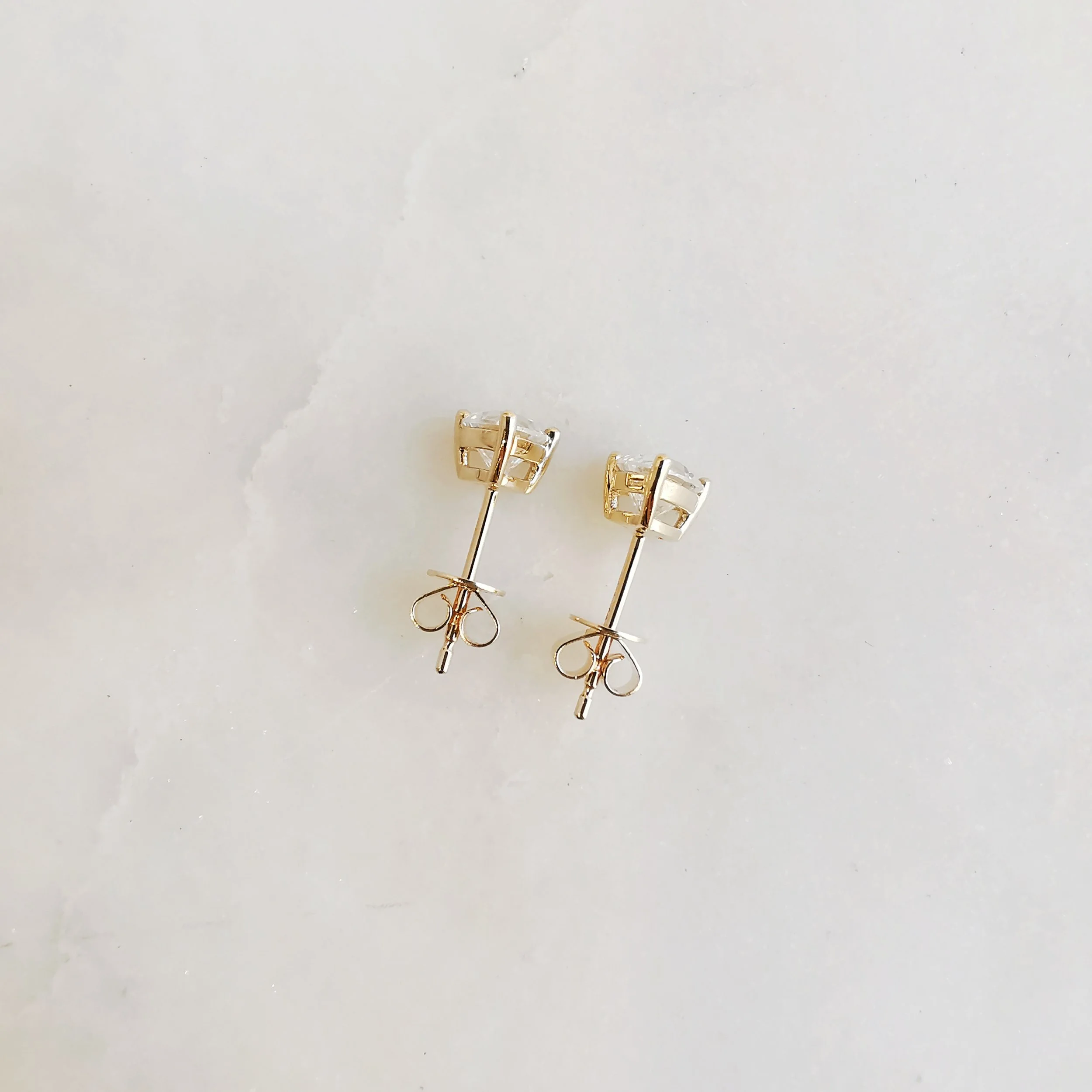 14K Triantán Moissanite Solitaire Stud Earrings 3.jpeg
