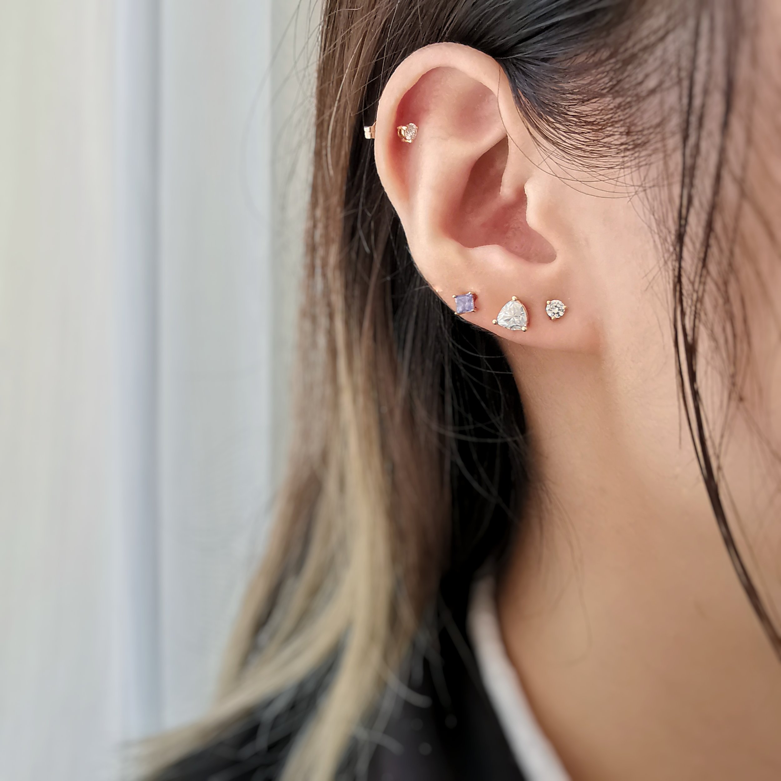 14K Triantán Moissanite Solitaire Stud Earrings 5.jpeg