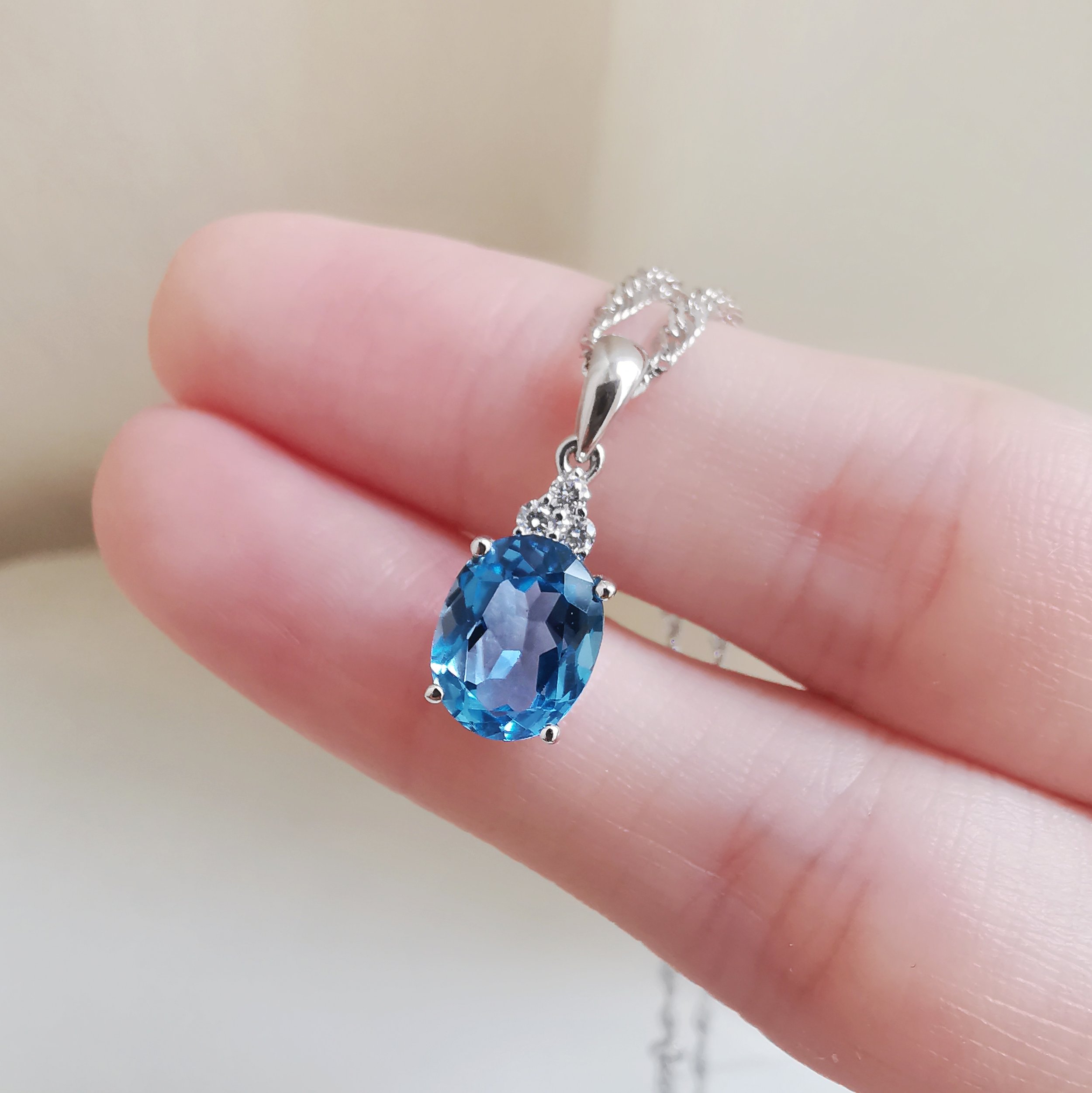 18K Bella Blue Topaz Pendant with Diamond 2.jpeg