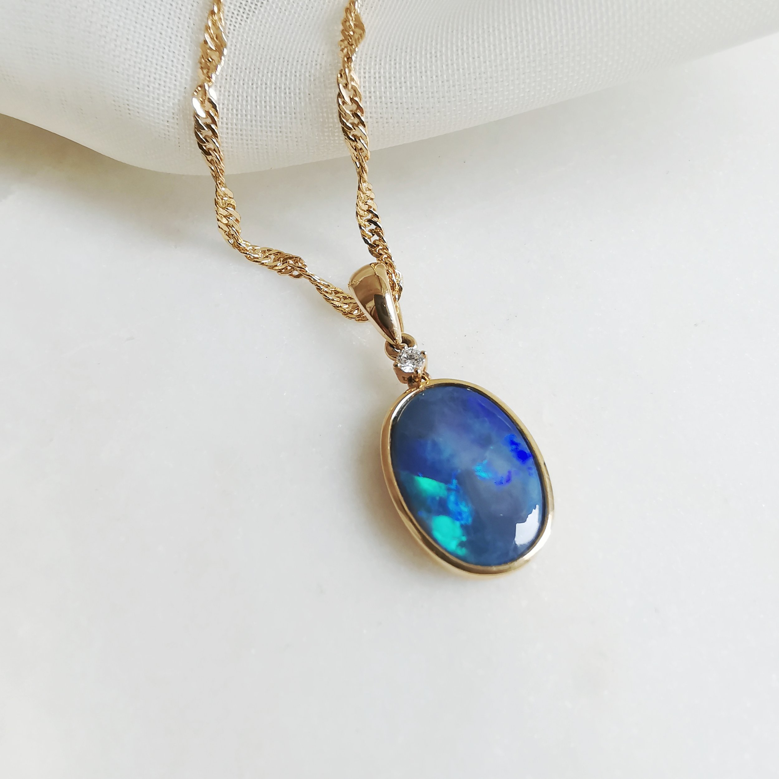 18K Ciel Solid Australian Black Opal Pendant with Diamond 2.jpeg