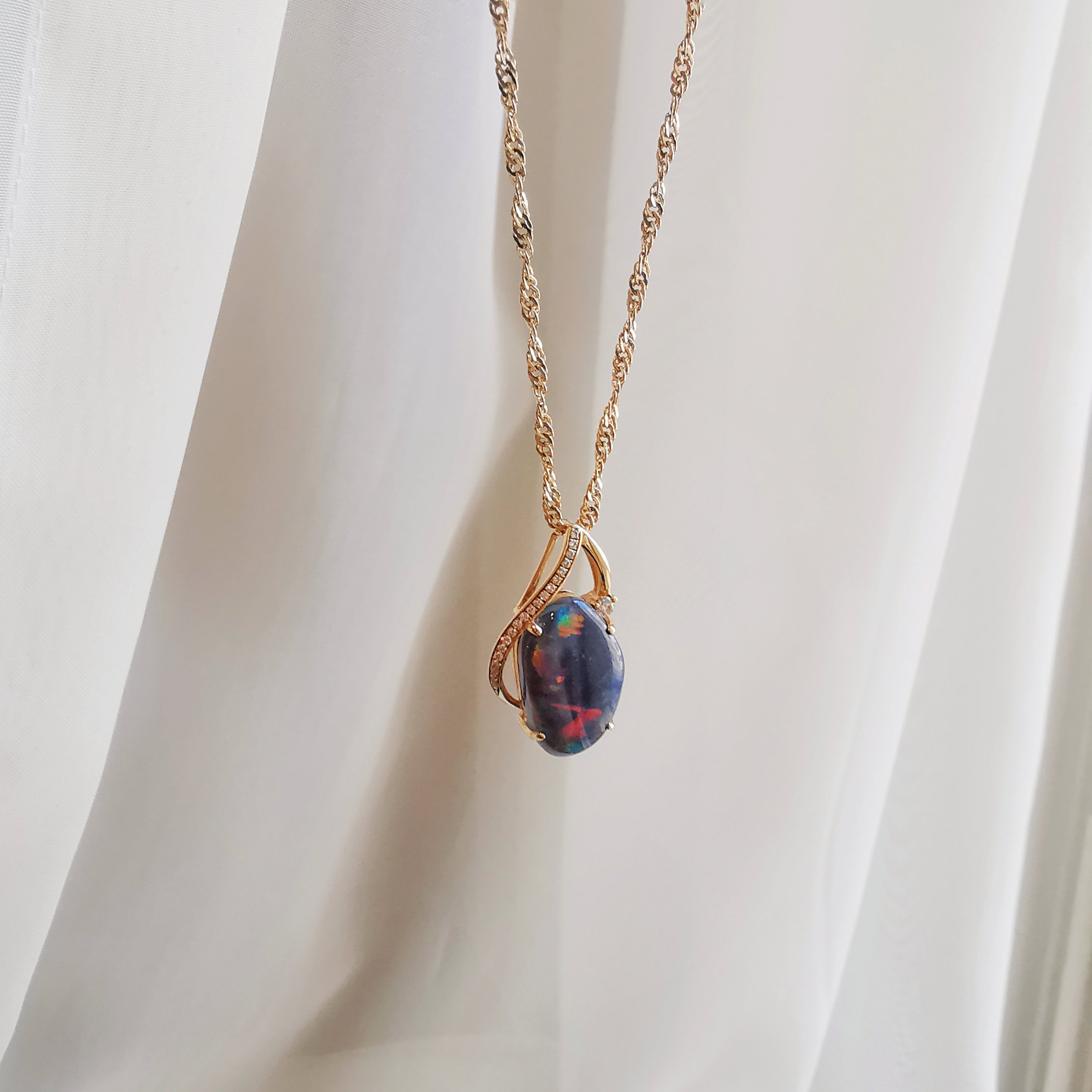 18K Codex Solid Australian Black Opal and Diamond Pendant 5.jpeg
