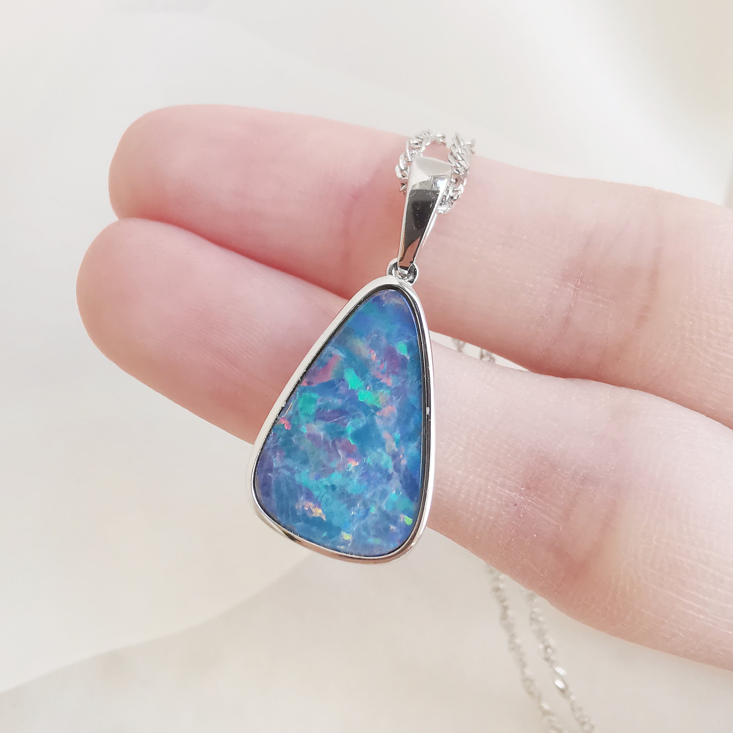 18K Cauldron Doublet Australian Black Opal Pendant 2.jpeg