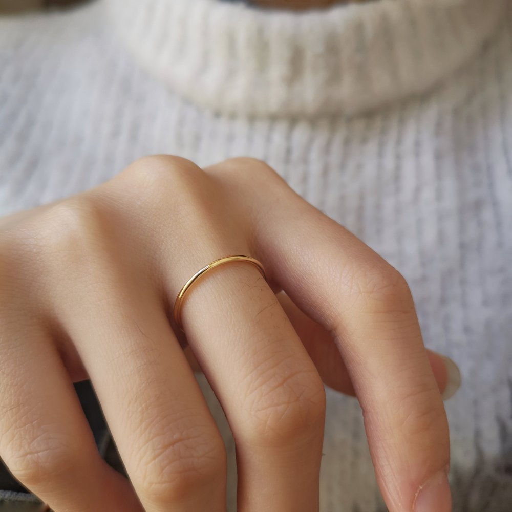 18K Yellow Gold Plain Gold Spacer Band — Lovélle Jewellery