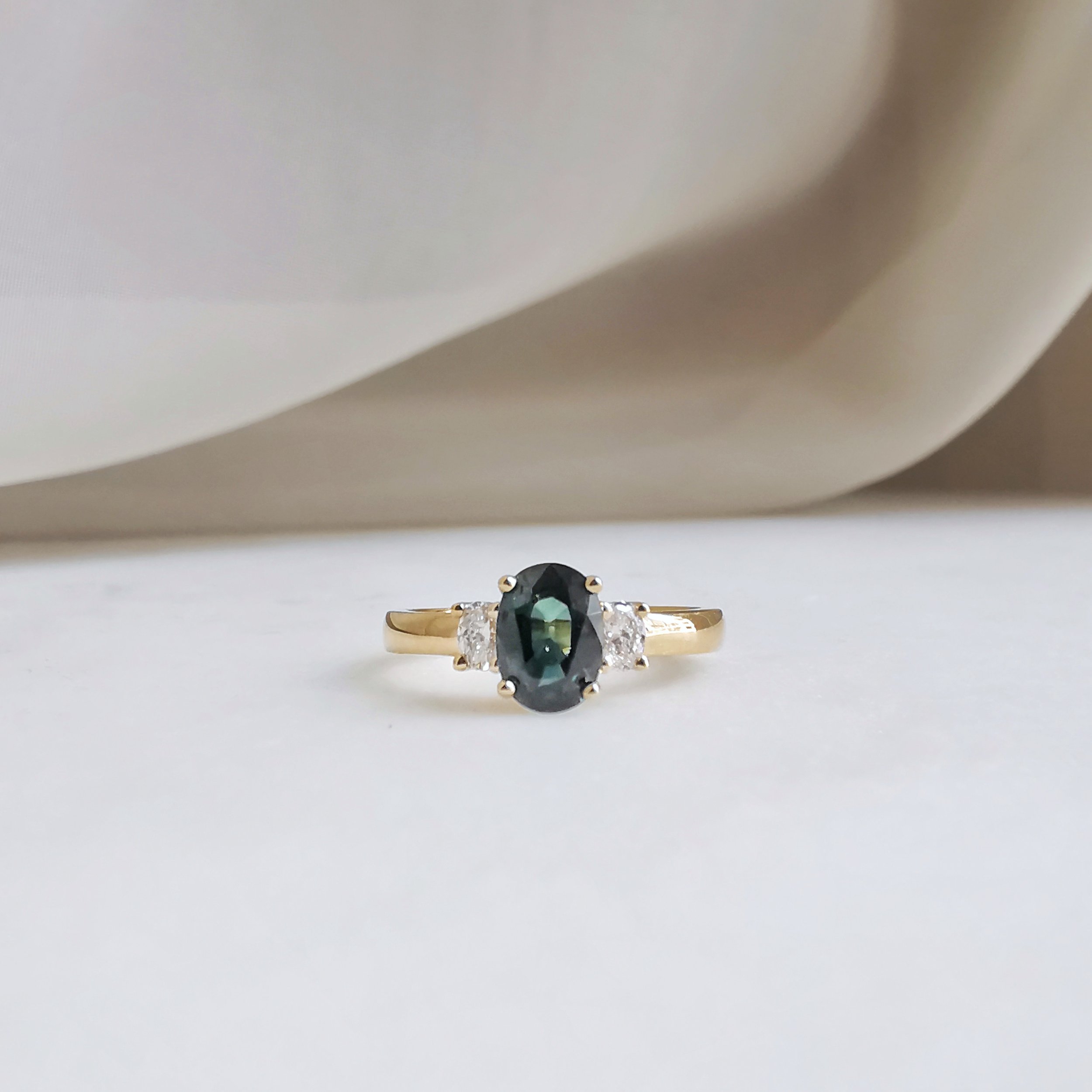 Mint Green Sapphire Ring, Cushion Sapphire Diamond Ring, Seafoam Green  Sapphire Engagement Ring, 14k 18k - Etsy