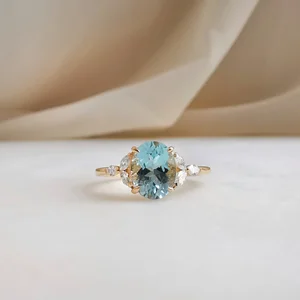 18K Enchanted Blue Aquamarine Ring — Lovélle Jewellery