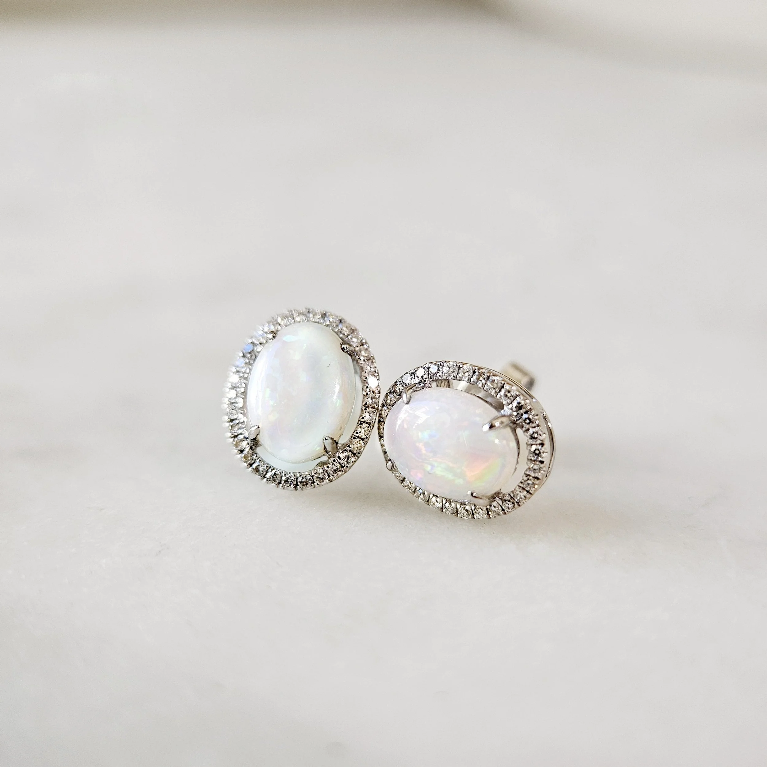 Liunelle Opal Diamond Earrings