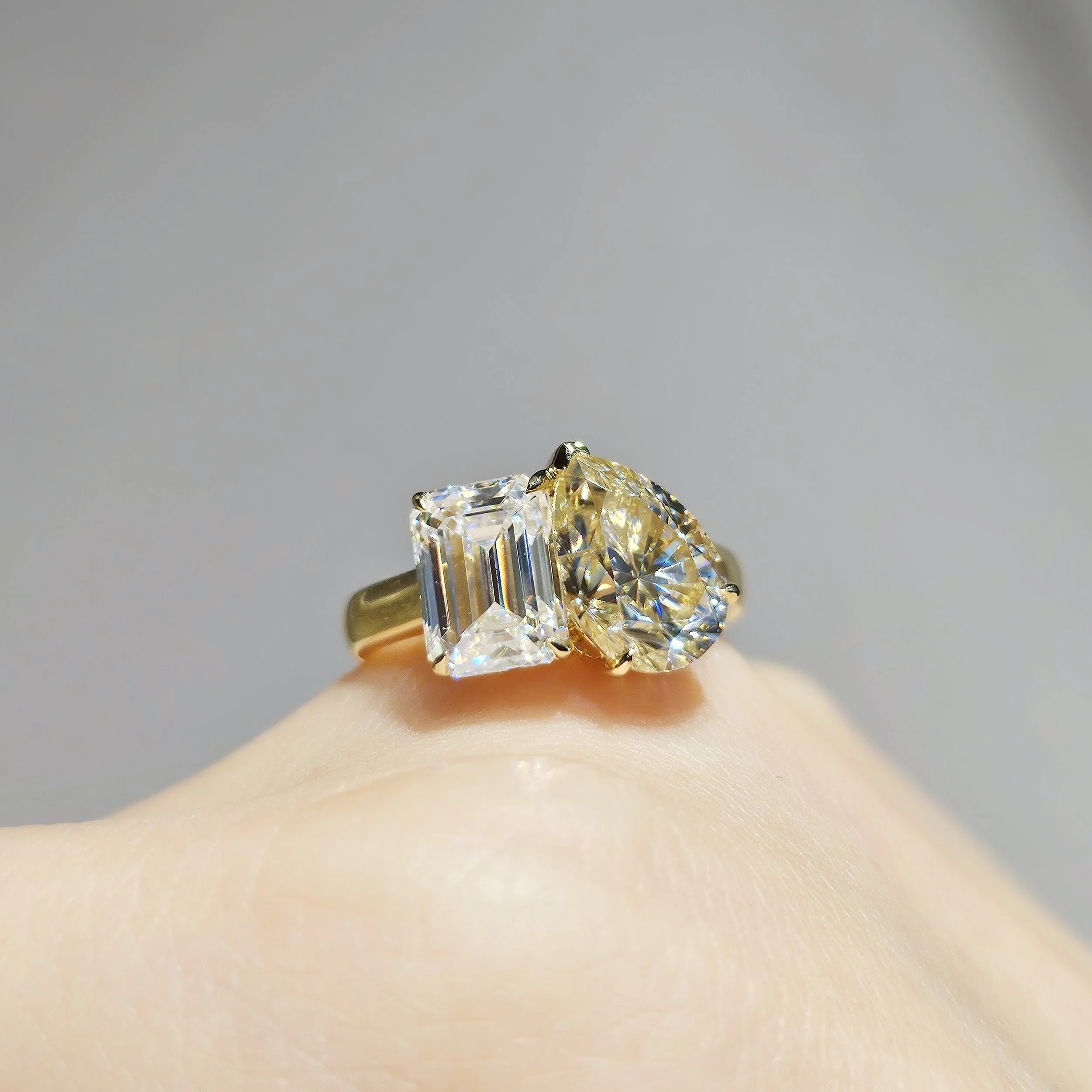 Toi et Moi Moissanite Ring