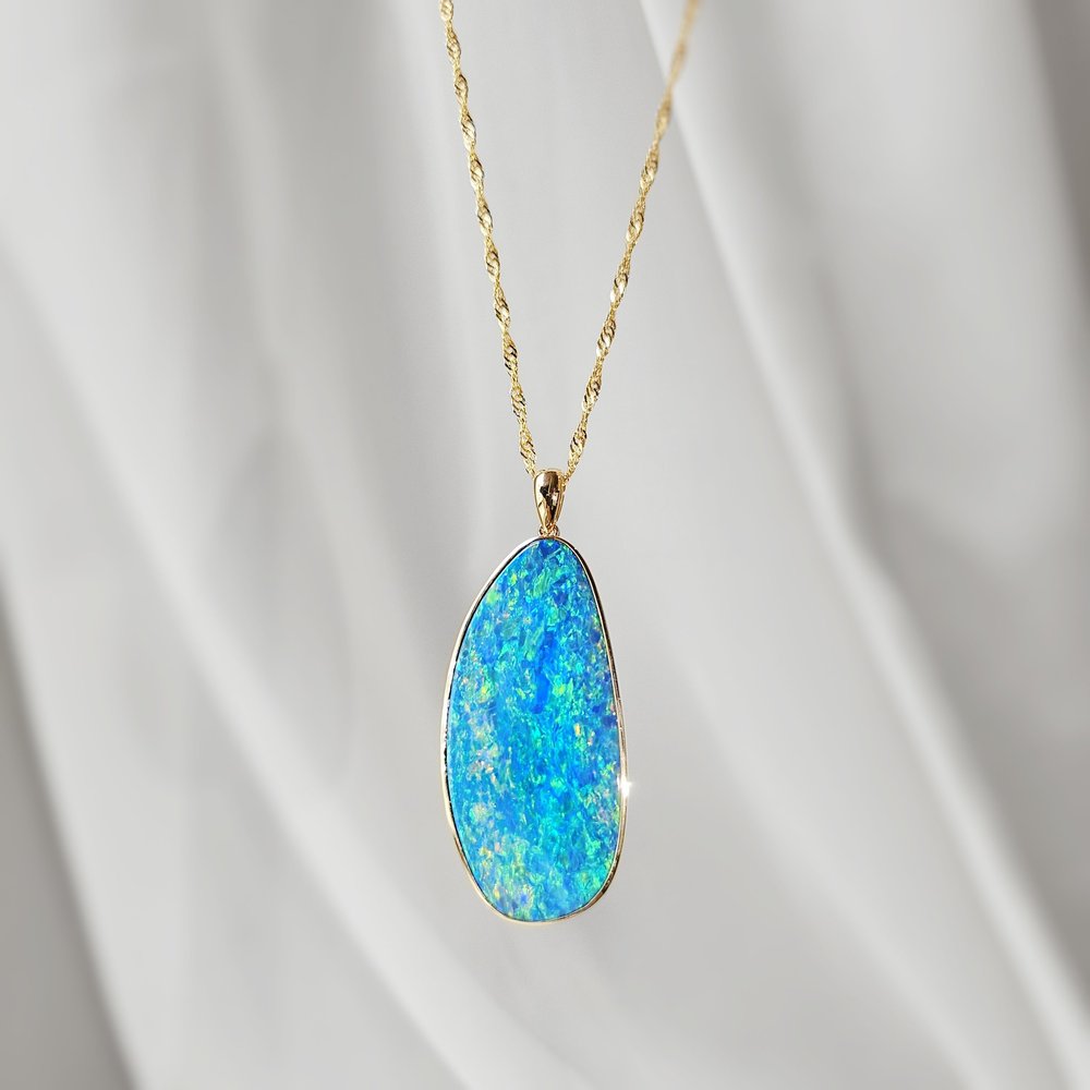 Opale Noble Doublet D'Australie - Taille 12x7x2mm, Environ 2 Carats, Neuf Sans Emballage