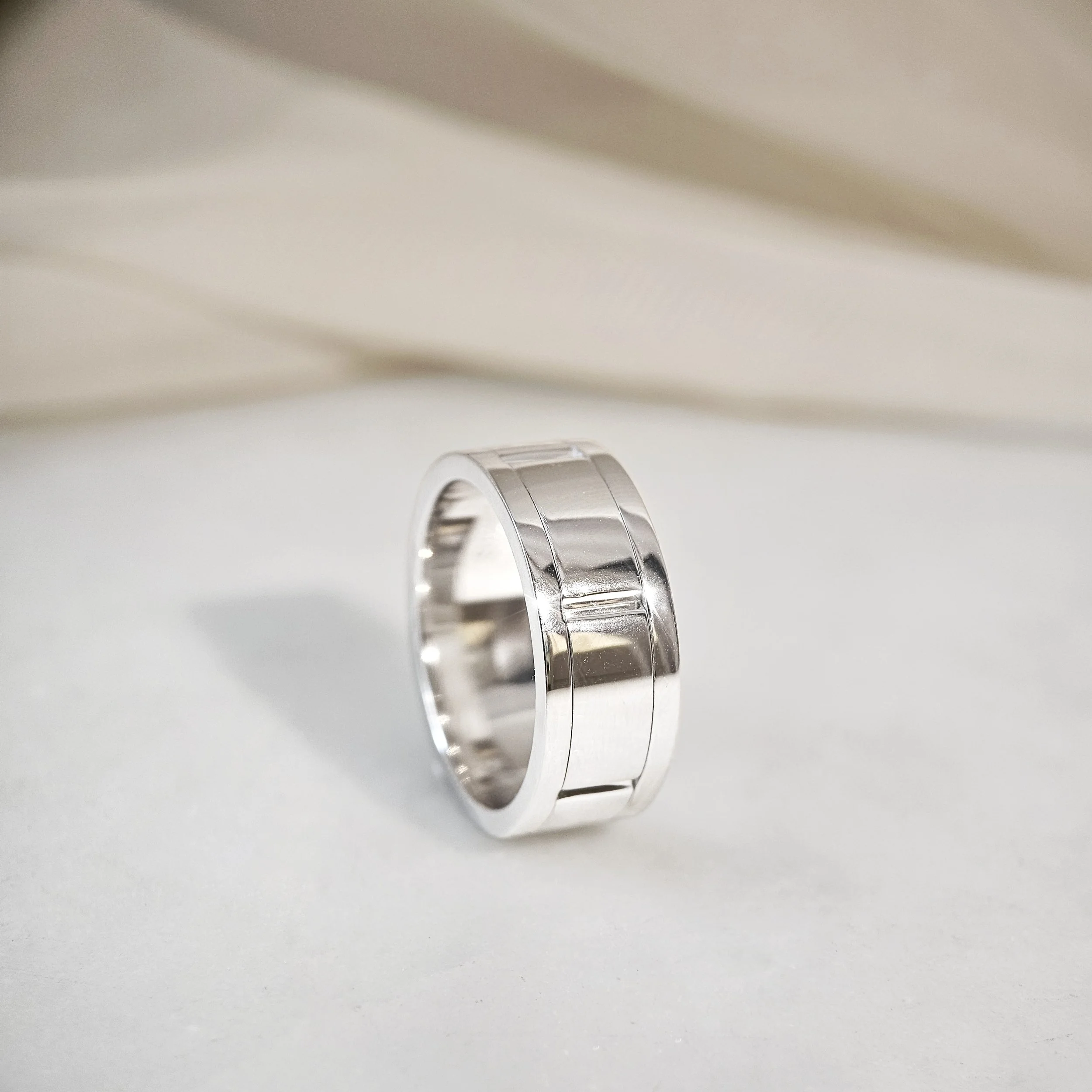 Axis 925 Sterling Silver Double-Line Band