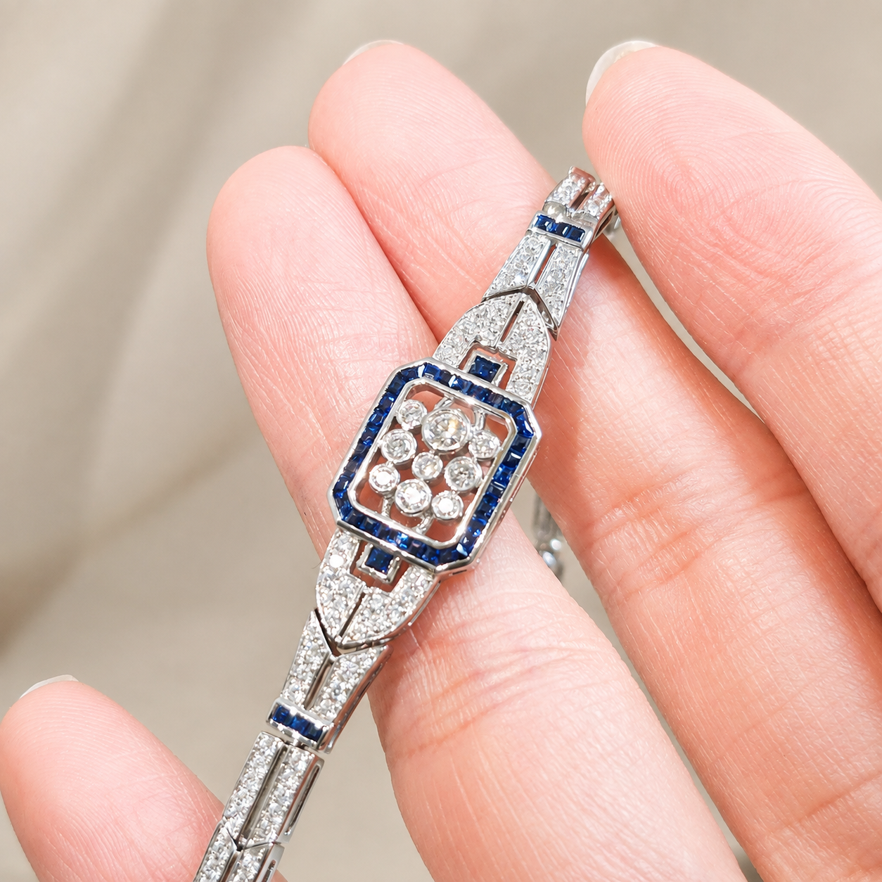 Étoile Art Deco Sapphire Bracelet