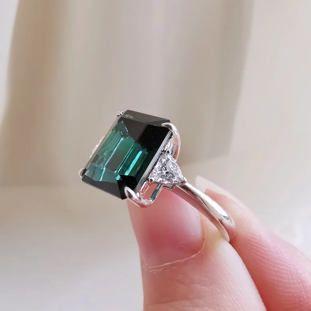 Emerald cut Tourmaline Ring — Lovélle Jewellery