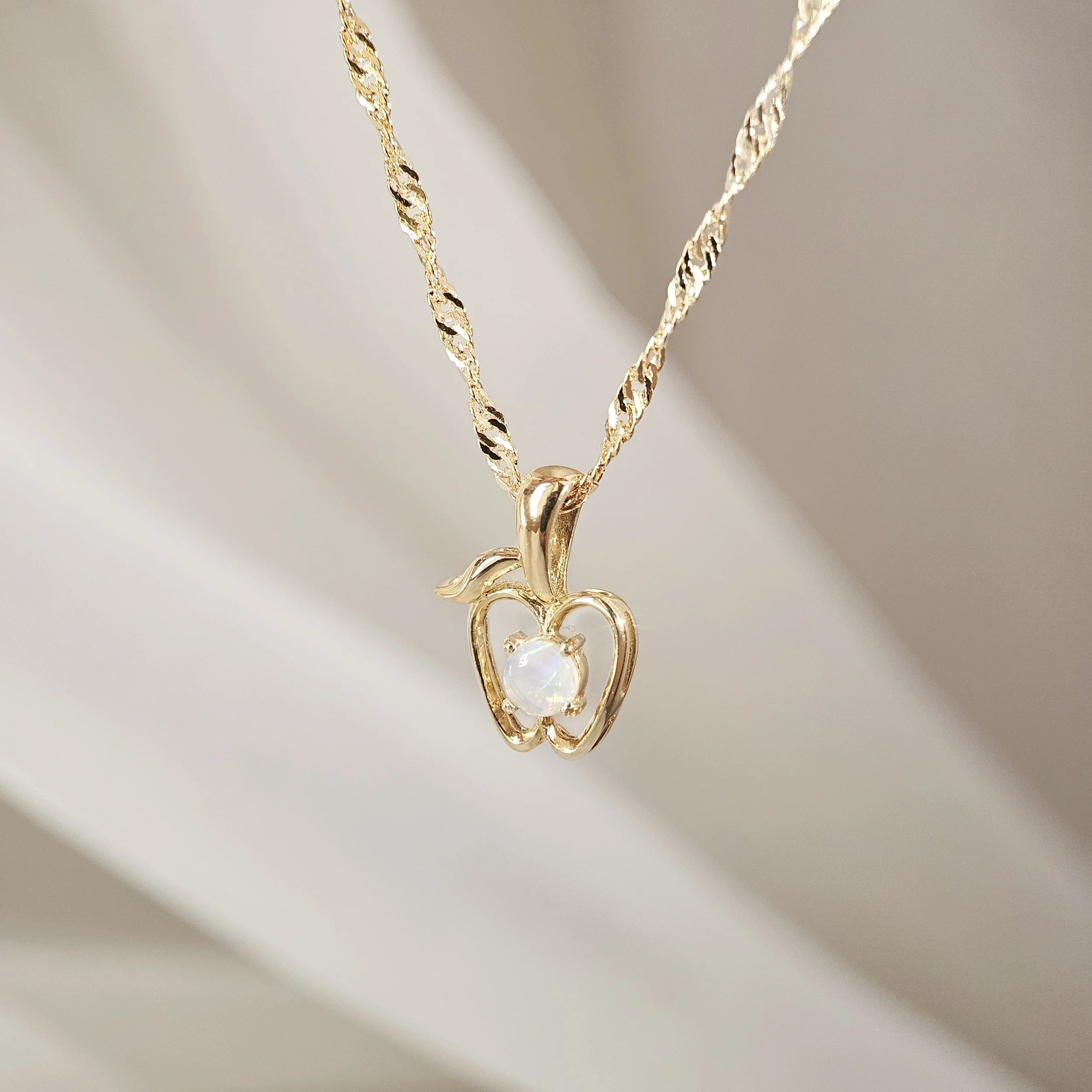 Golden Apple Opal Pendant