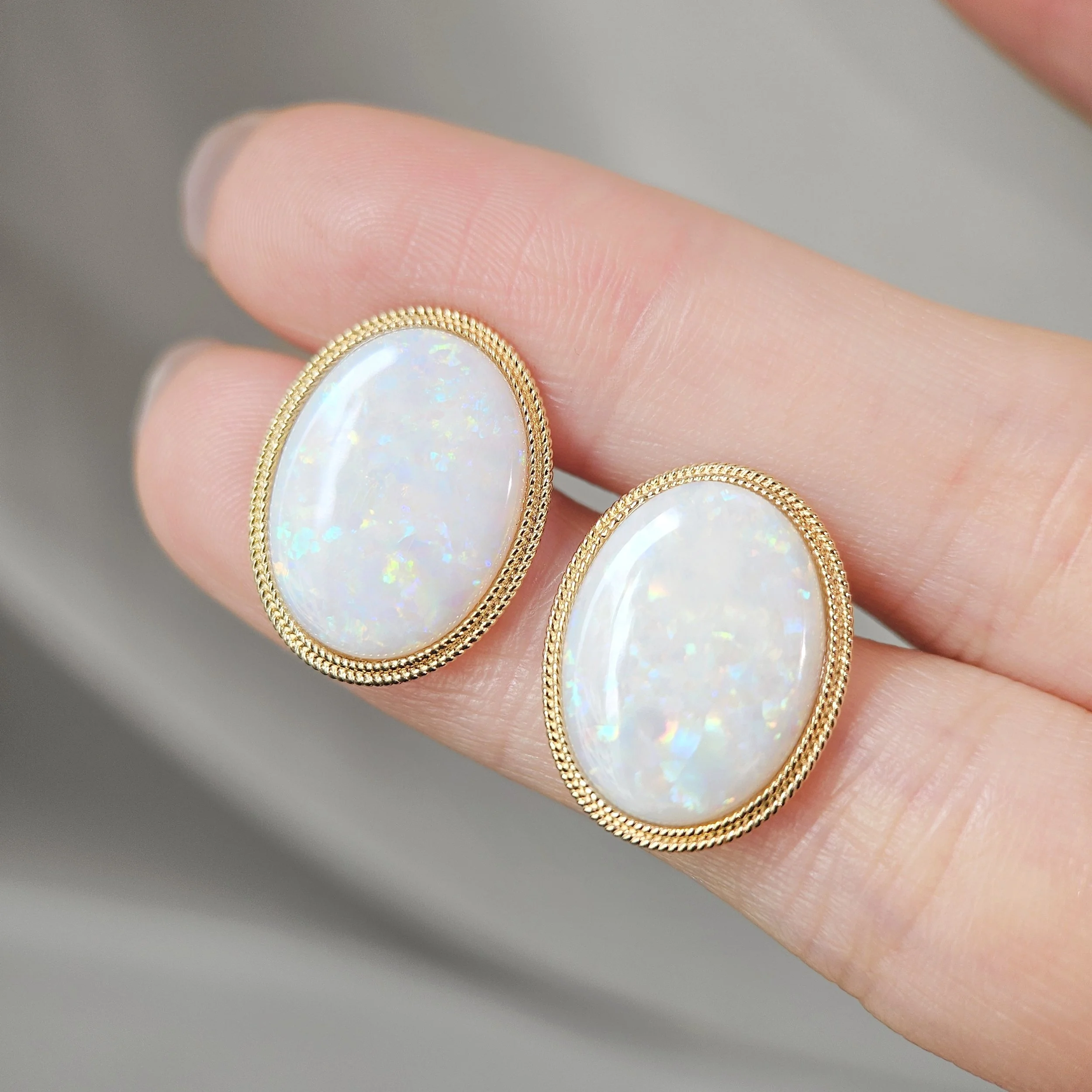 Nerina Opal Stud Earrings