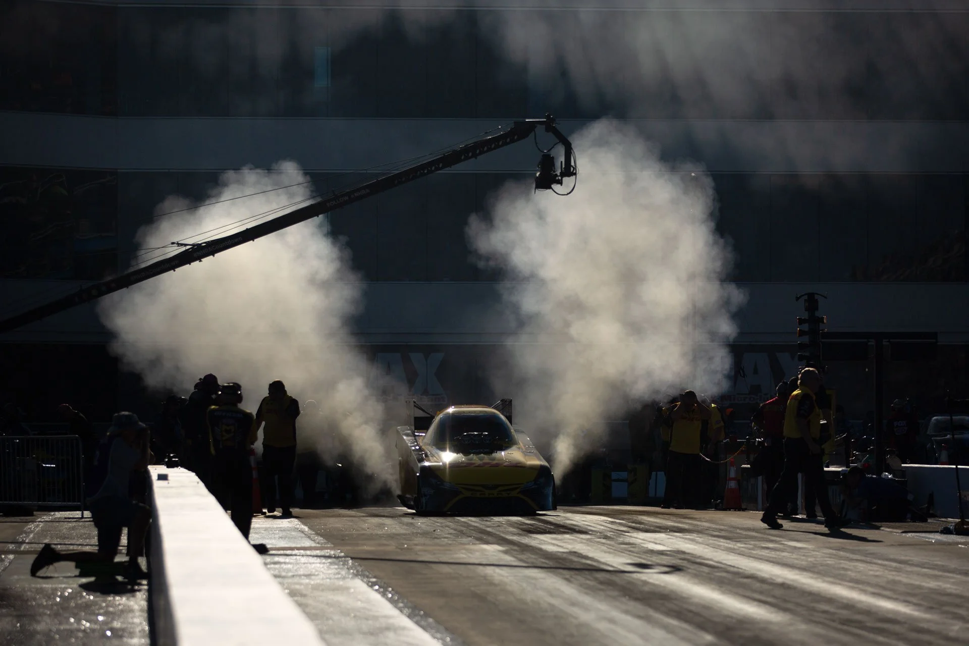 JR Todd NHRA Funny Car Drag Racing Burnout