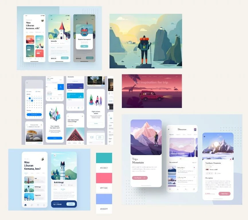 mood board illustration