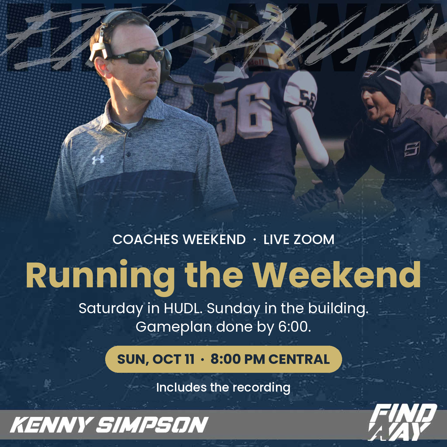 Coach Kenny Simpson, Coaches Weekend Zoom, Running the Weekend