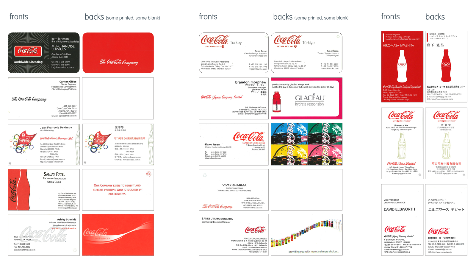  It all started with a business card. Well, many. Before: One company, too many different identities 
