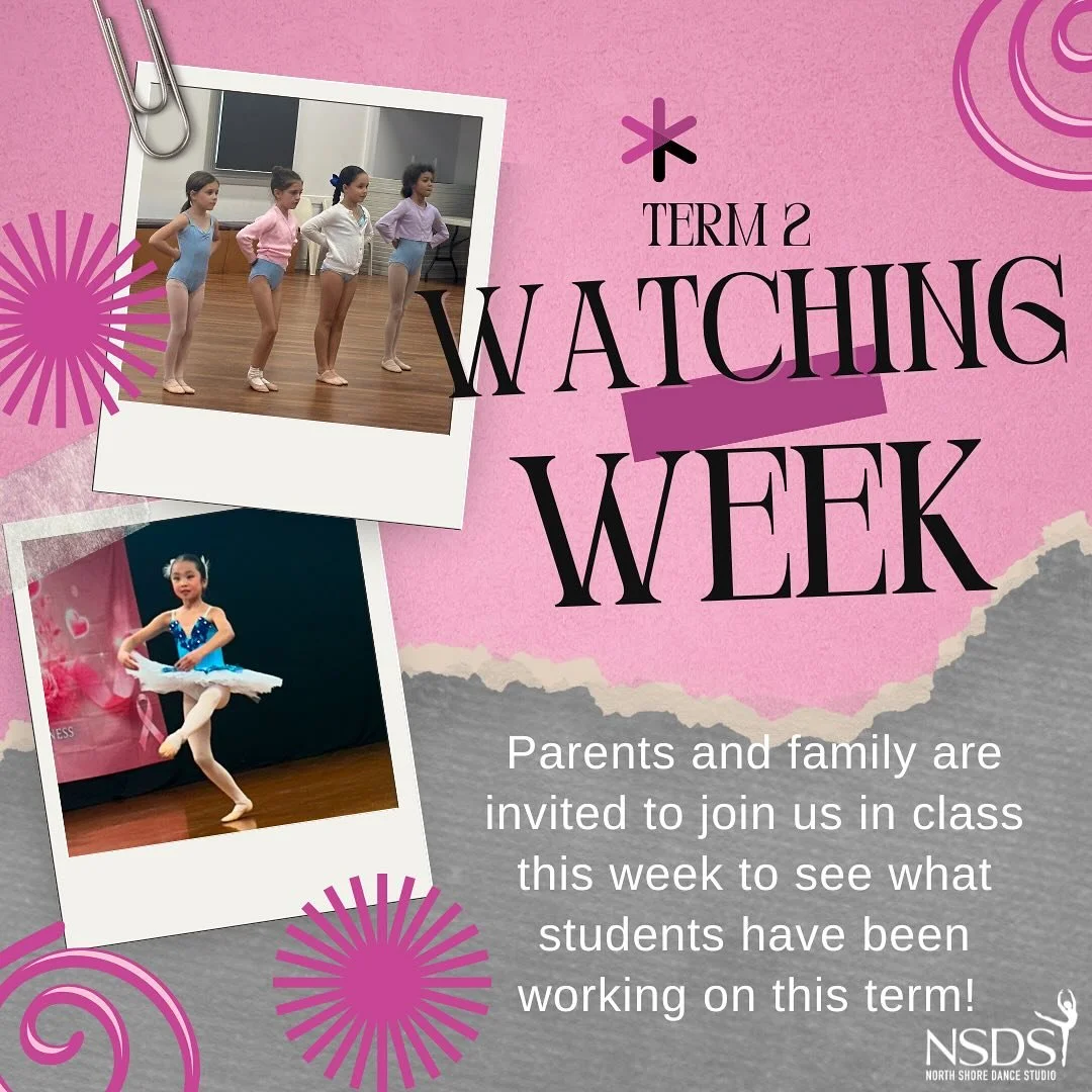 ✨ Watching Week is Here! ✨
To celebrate the final week of Term 2, we&rsquo;re opening our studio doors to the families of our dancers!

This special week gives parents and whānau a chance to step inside the studio and see what our students have been 
