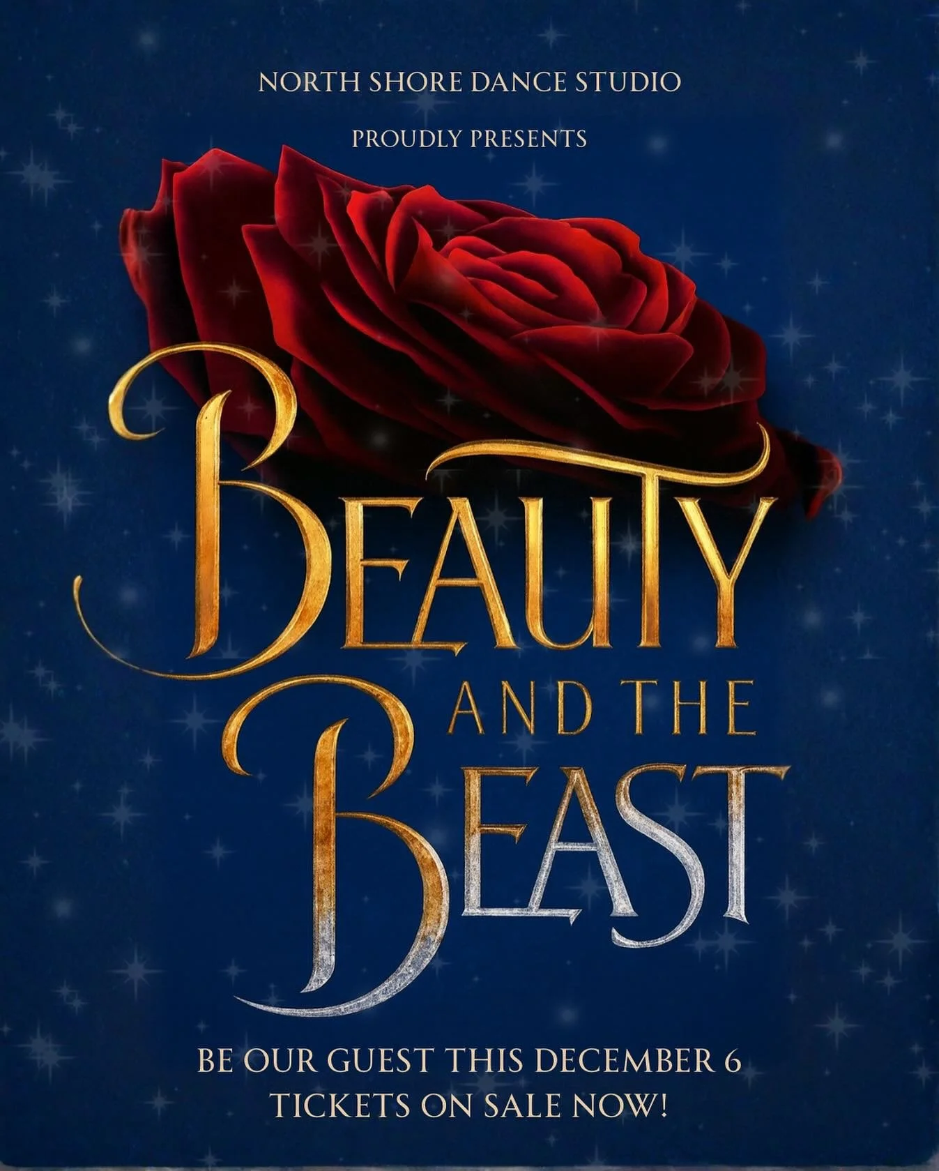 🎟️ Tickets Are NOW On Sale!

🌹✨ BEAUTY &amp; THE BEAST - A Tale As Old As Time

Step into a tale as old as time and join us for an enchanting evening as our dancers bring Beauty &amp; the Beast to life on stage.

On Saturday 6th December, the theat