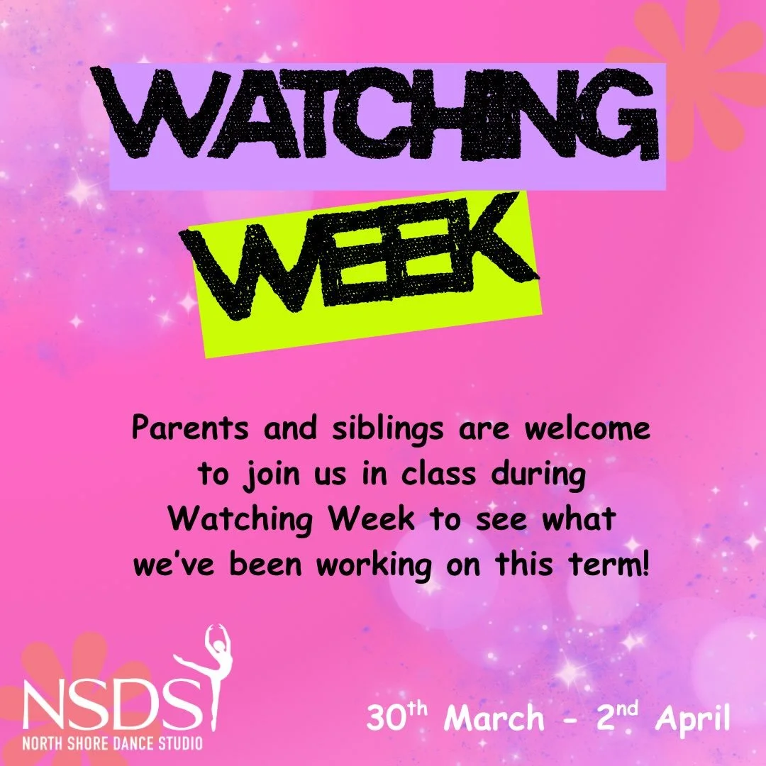 ✨ It&rsquo;s Watching Week at the studio!

Parents and siblings are invited to join us in class and see what our dancers have been working on this term 💛

We&rsquo;re so proud of their progress, confidence, and all the effort they&rsquo;ve been putt