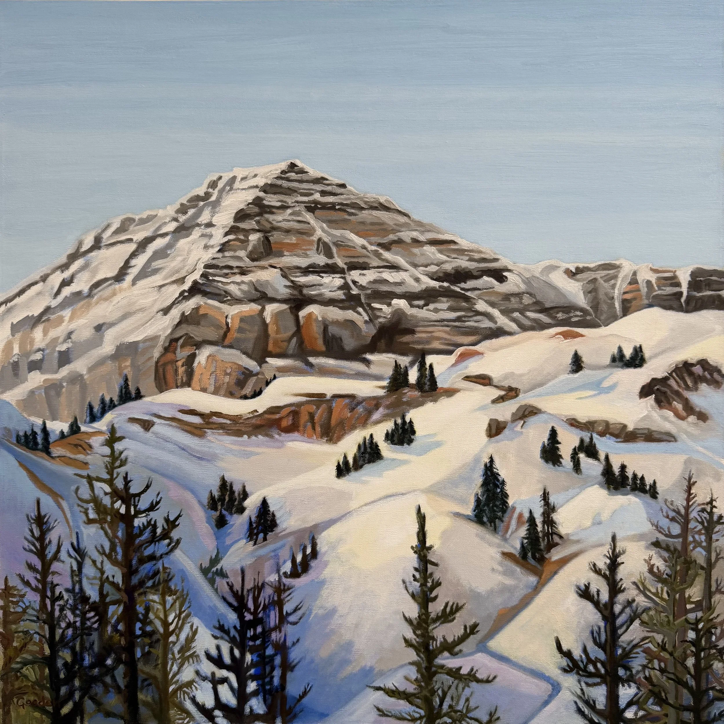 Mt Timp with Snow - 24" x 24" Oil