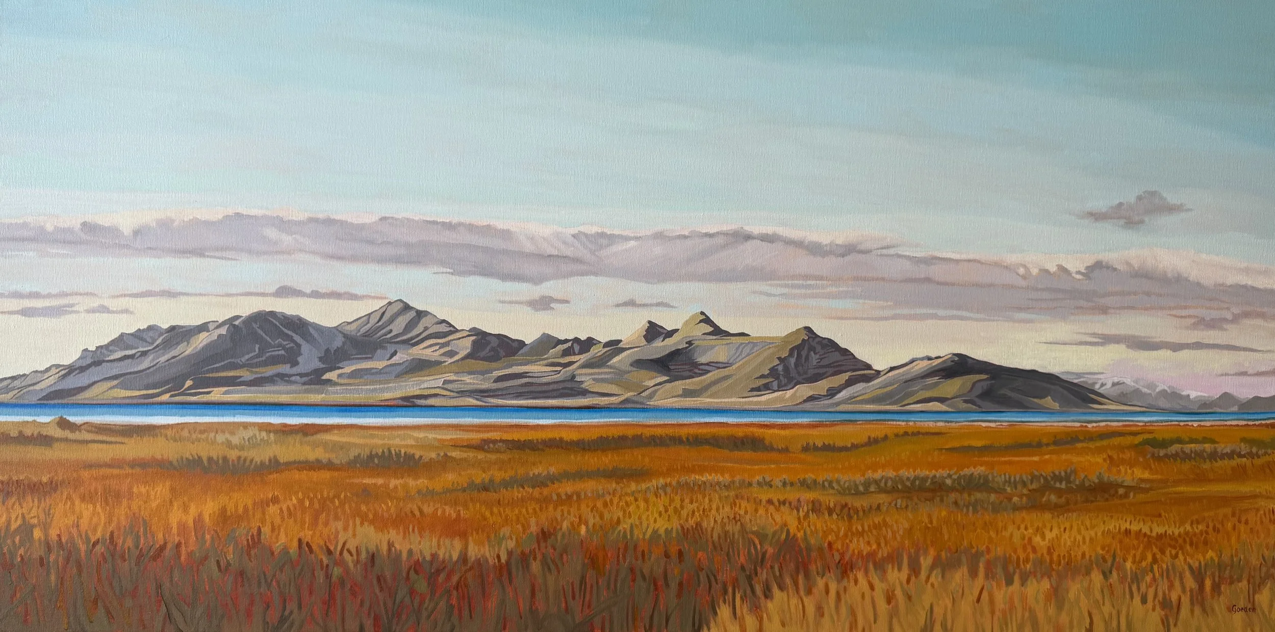 Antelope Island, Great Salt Lake - 60” x 30”