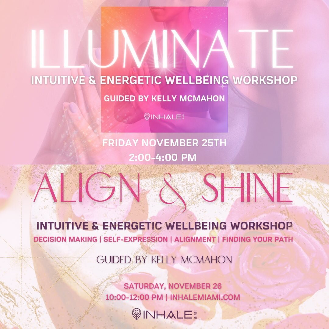 What if&hellip;

the answers to everything you are seeking&hellip; 

are already within you!

This weekend ➡️ 2 workshops to Illuminate + Align our inner being with our outer world:

🦄 Who do you want to be?
🦋 What do you want to experience?
💗 How