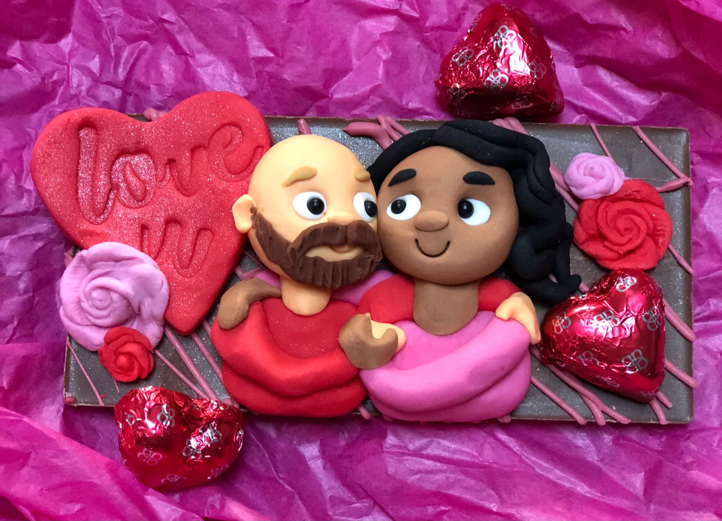 Milk Chocolate - Valentine’s Day Personalised Couple Chocolate Bar 