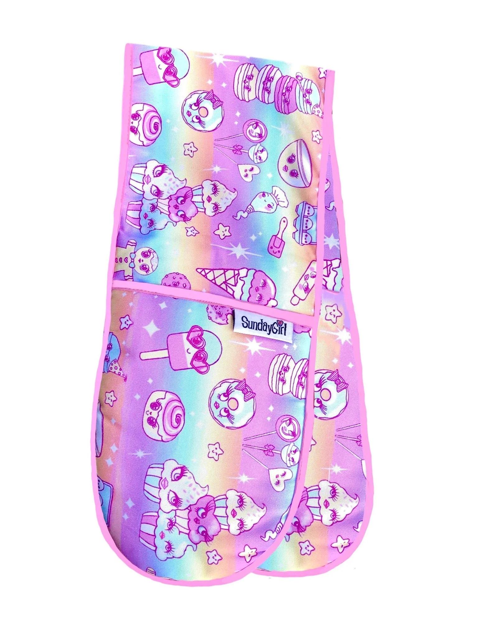 The Sunday Girl Company Cutest Kawaii Pastel Rainbow Oven Gloves