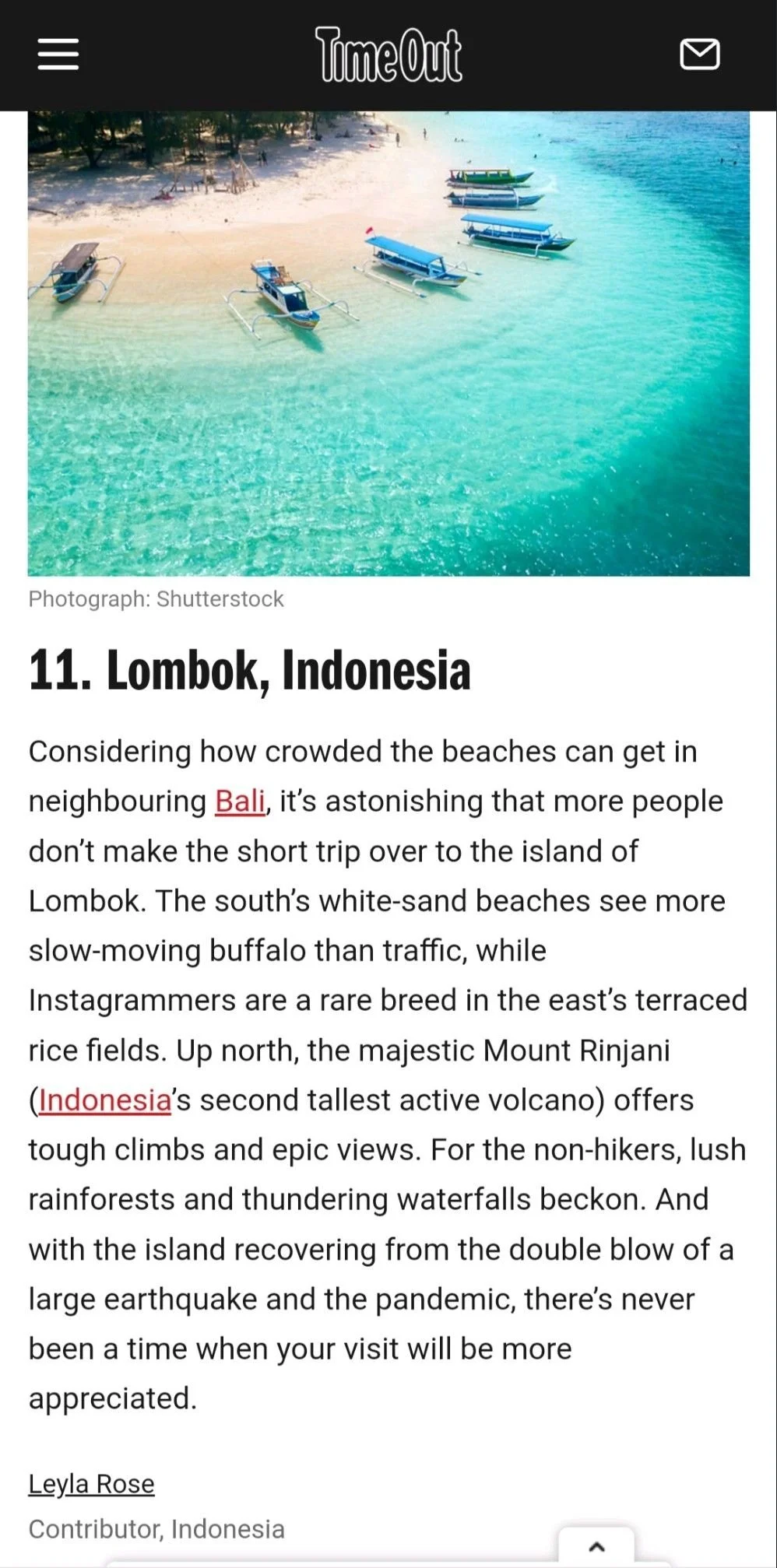 TimeOut - The 14 most underrated travel destinations in the world