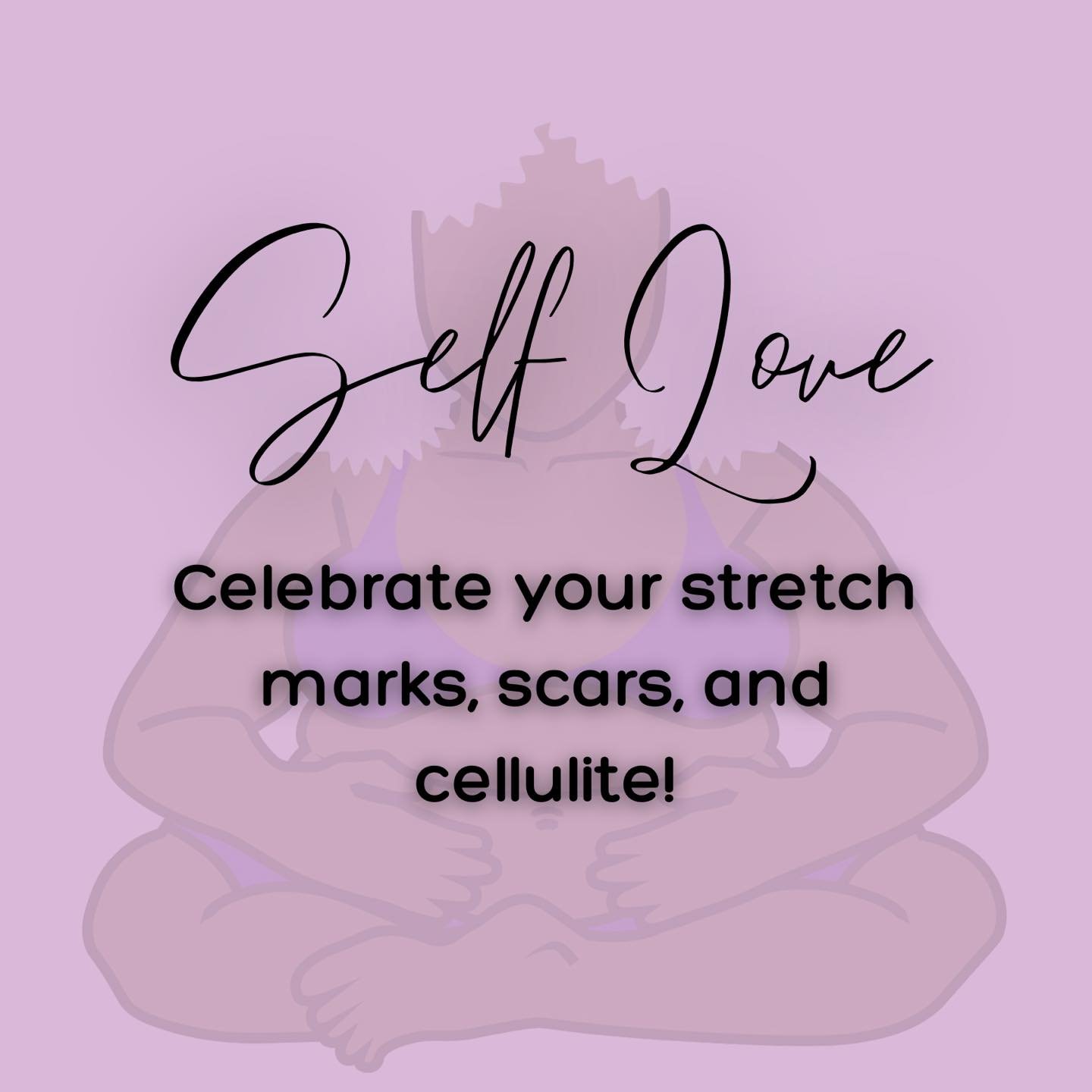 💜 Self-Love Saturday Reminder 💜

Your stretch marks, scars, and cellulite are beautiful reminders of your journey, strength, and resilience. They tell the story of a life well-lived and a body that has carried you through it all. Today, let&rsquo;s