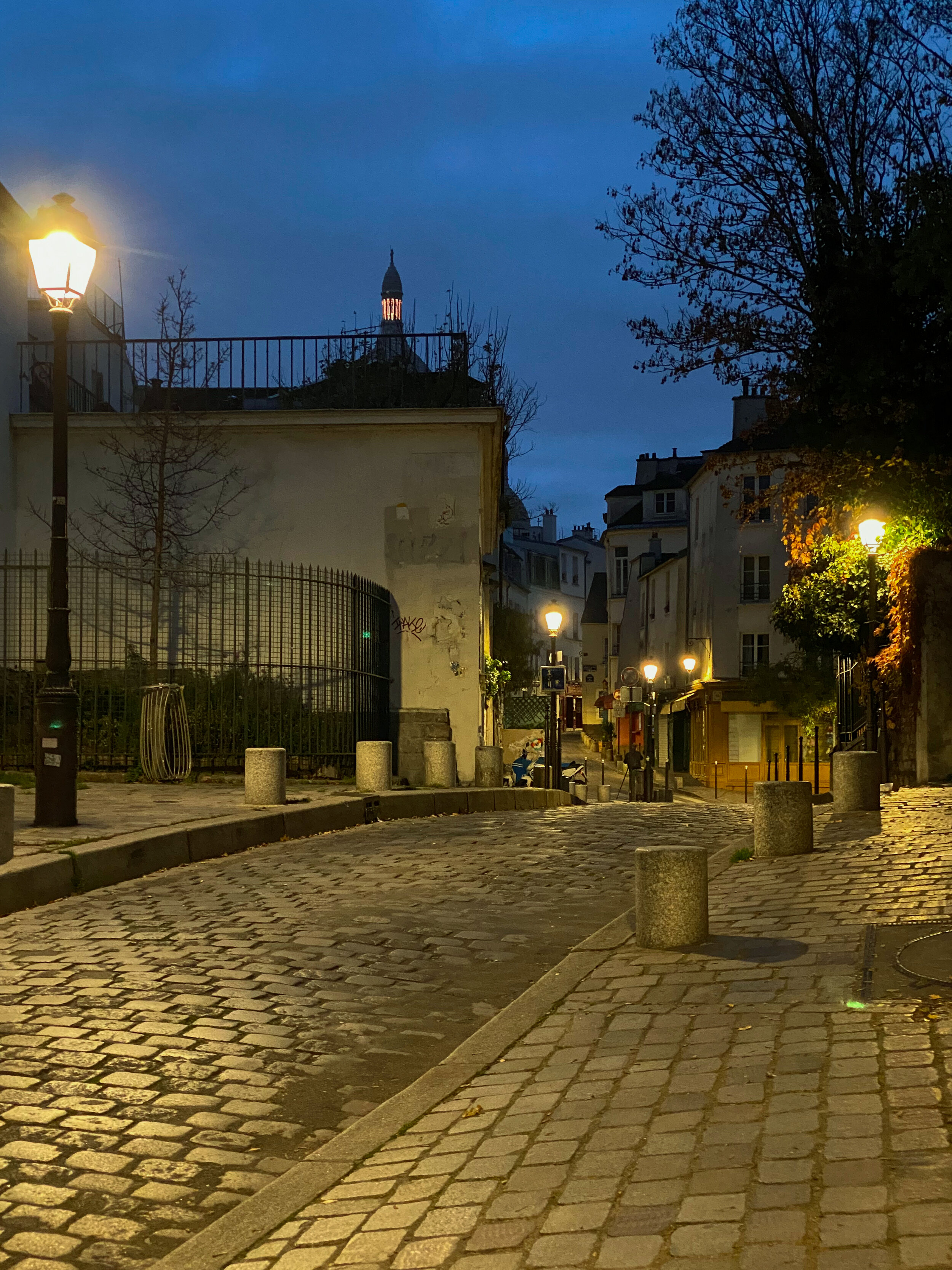 View toward Sacré-Cœur on rue Norvins